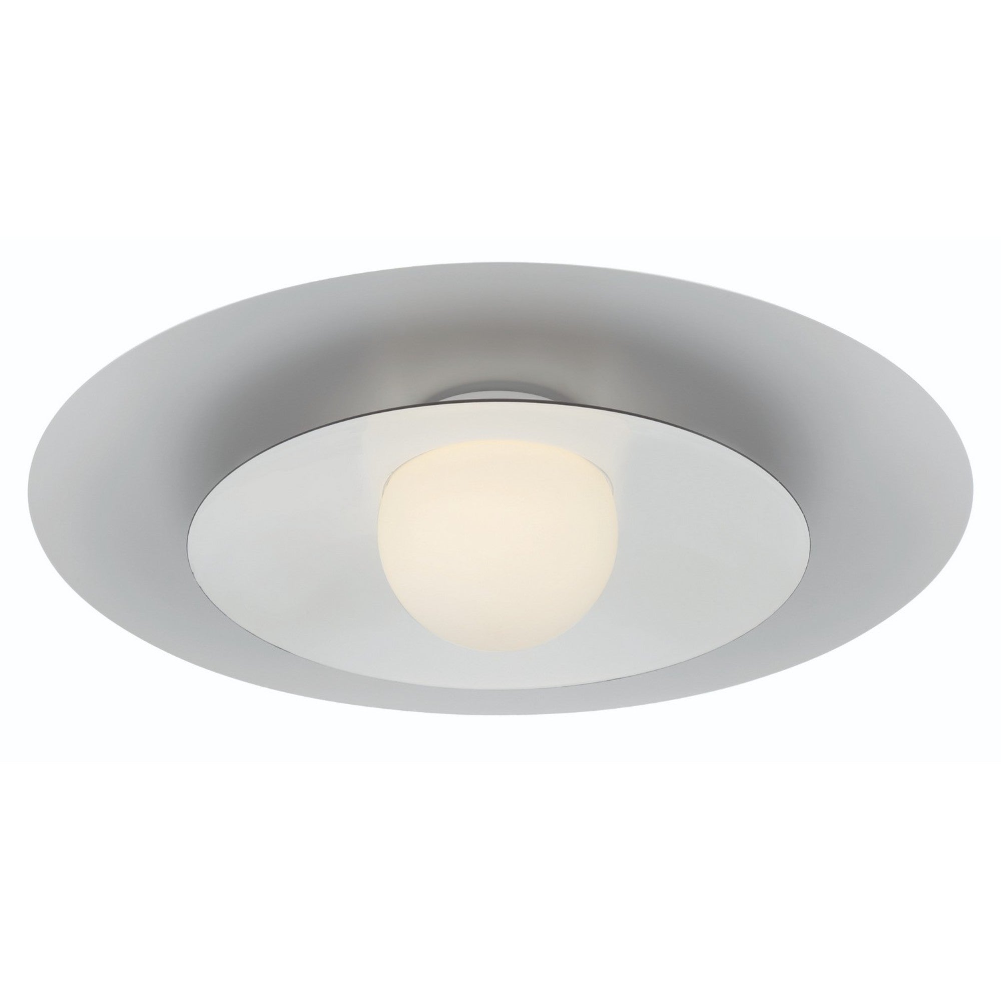 Welsh 18" LED Semi-Flush Mount, White Finish - Bees Lighting