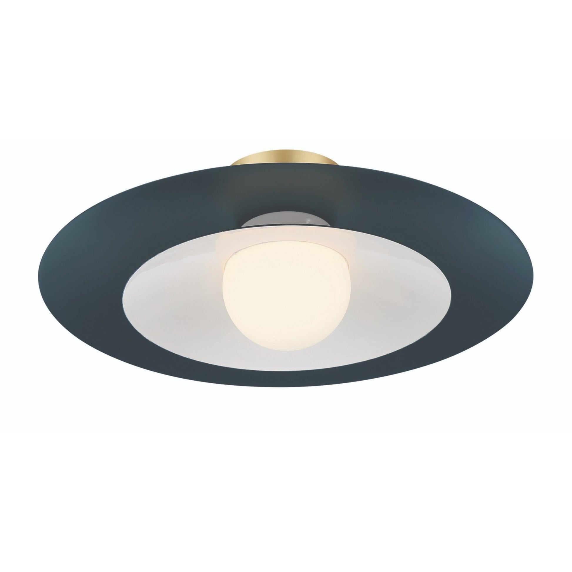 Welsh 18" LED Semi-Flush Mount, Blue Finish - Bees Lighting