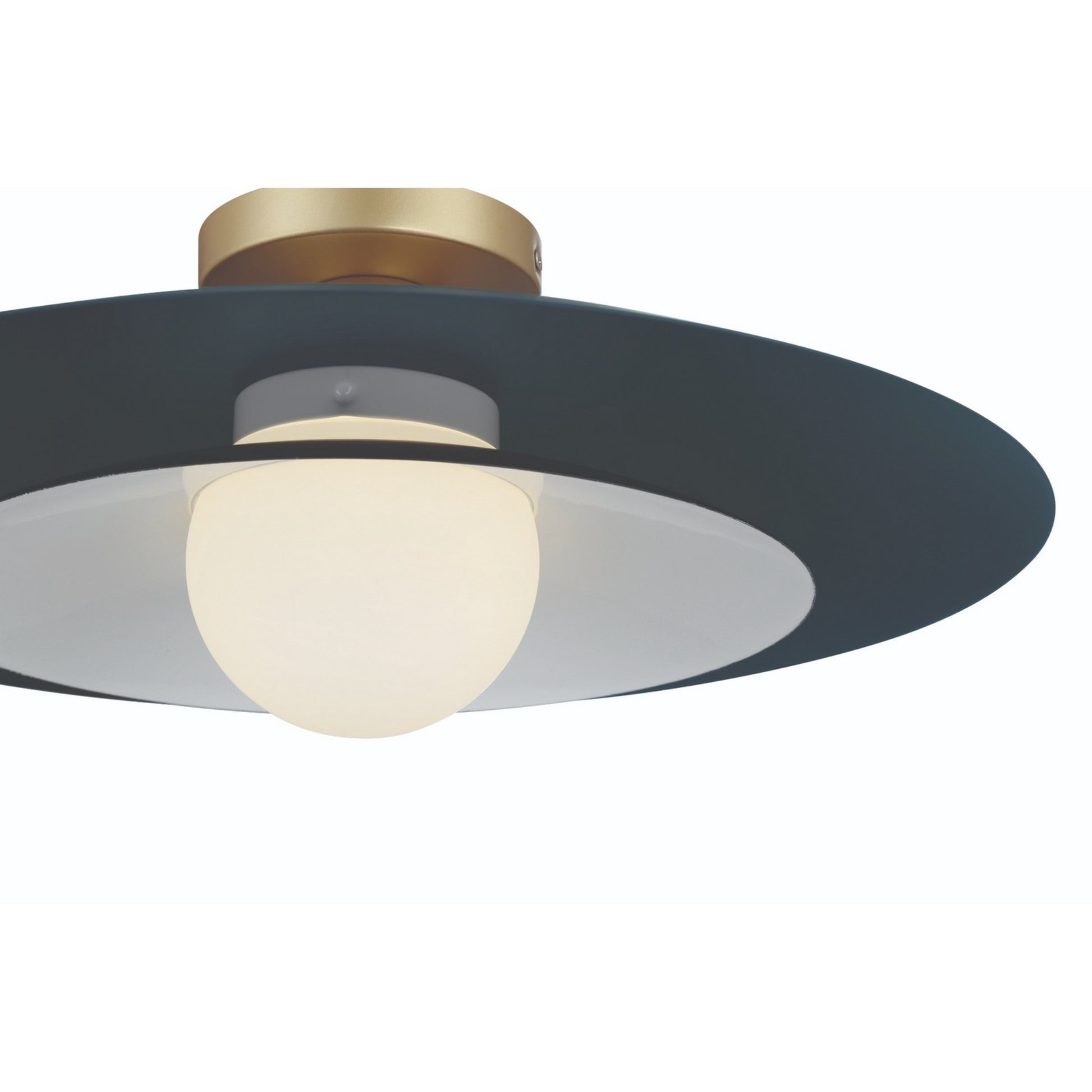 Welsh 18" LED Semi-Flush Mount, Blue Finish - Bees Lighting