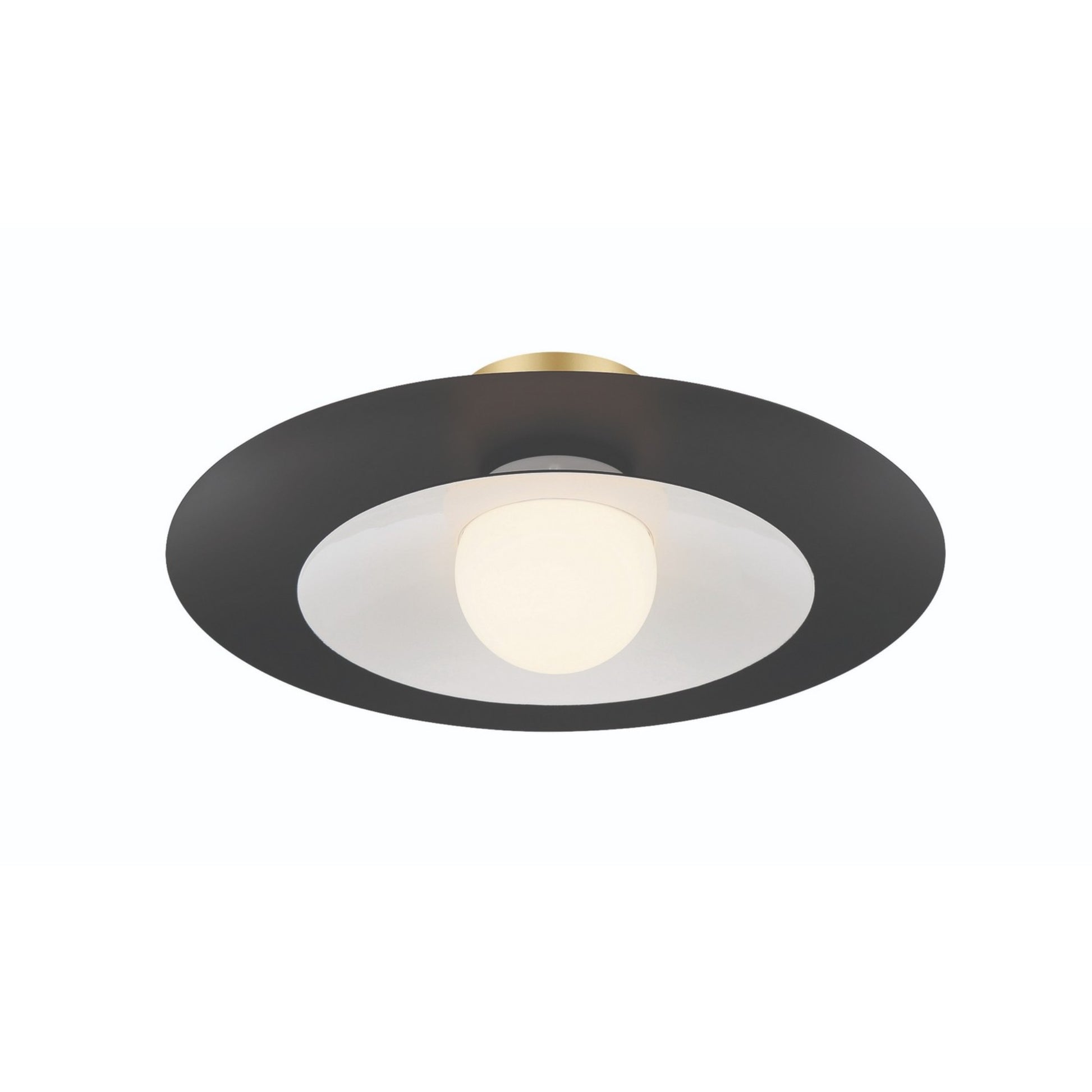 Welsh 18" LED Semi-Flush Mount, Black Finish - Bees Lighting