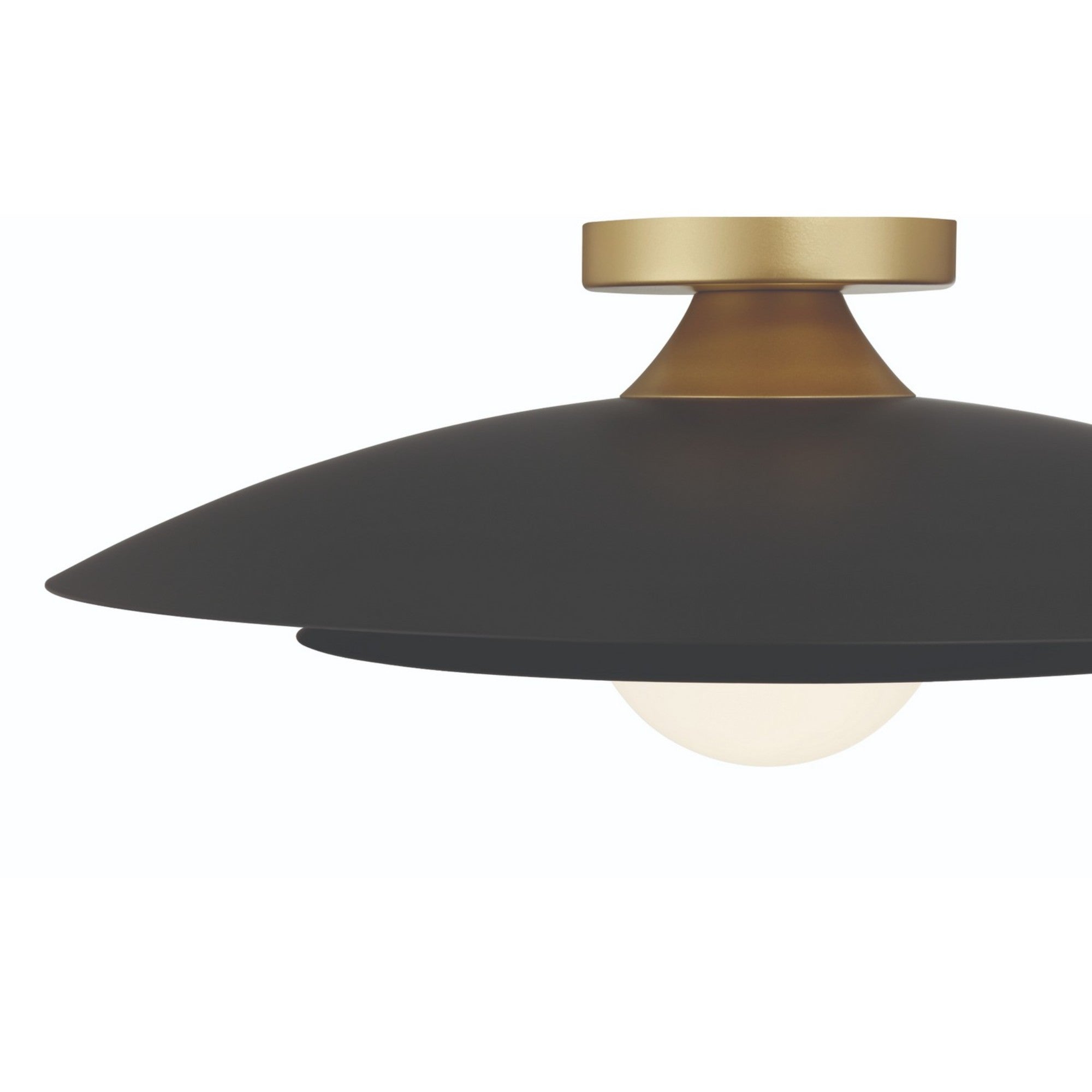 Welsh 18" LED Semi-Flush Mount, Black Finish - Bees Lighting