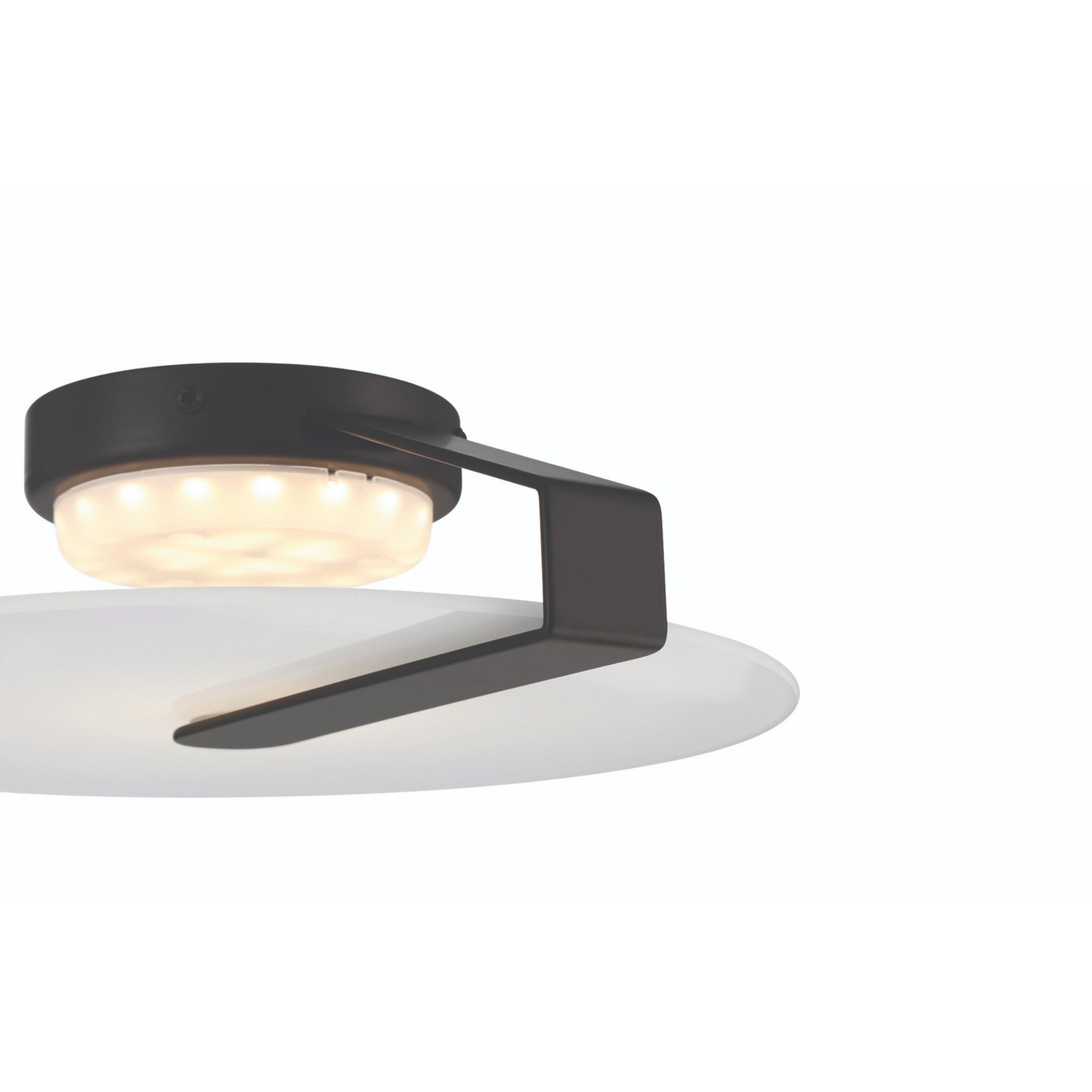 Nuvola 12" LED Semi-Flush Mount, Black Finish - Bees Lighting