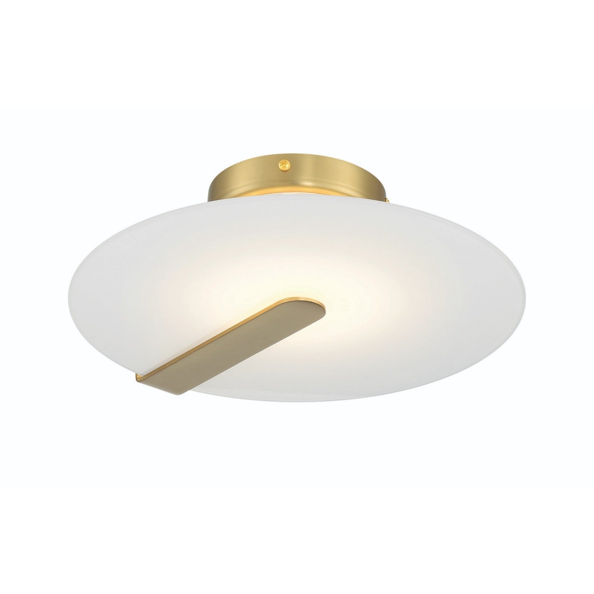 Nuvola 12" LED Semi-Flush Mount, Gold Finish - Bees Lighting