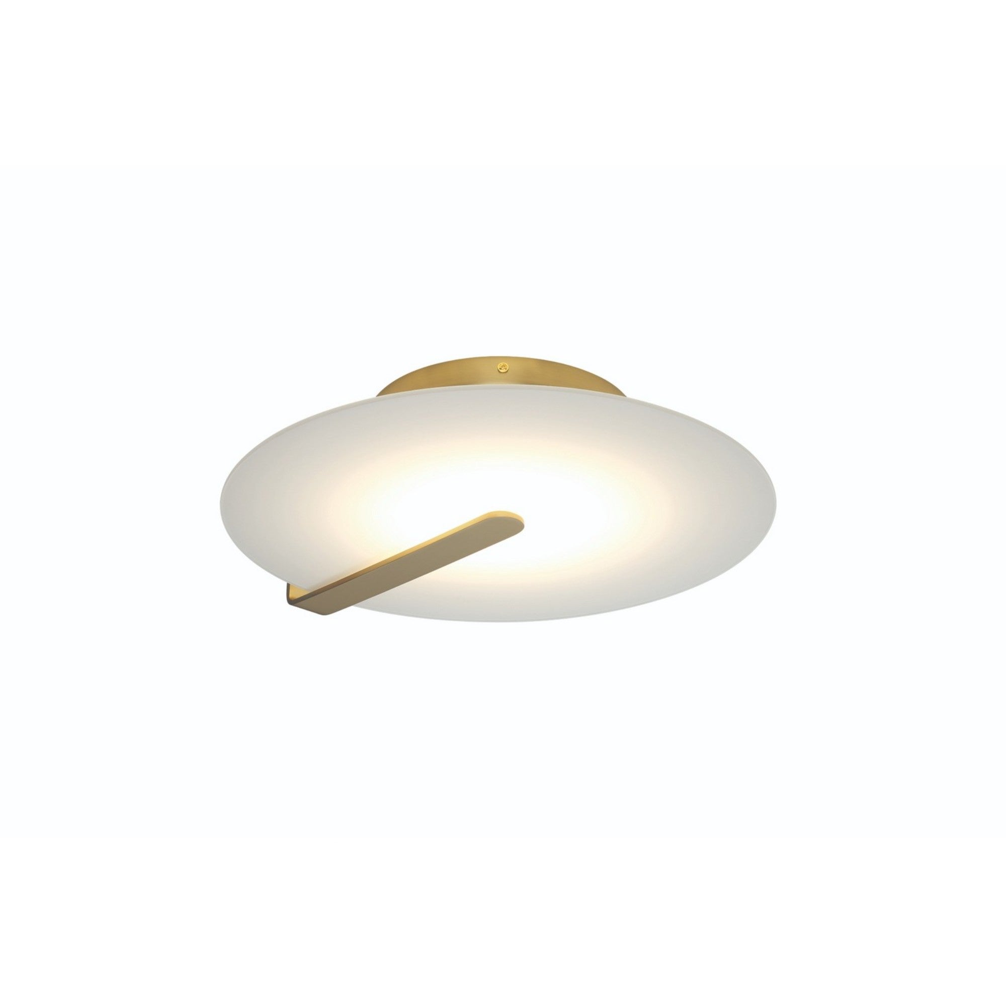 Nuvola 12" LED Semi-Flush Mount, Gold Finish - Bees Lighting