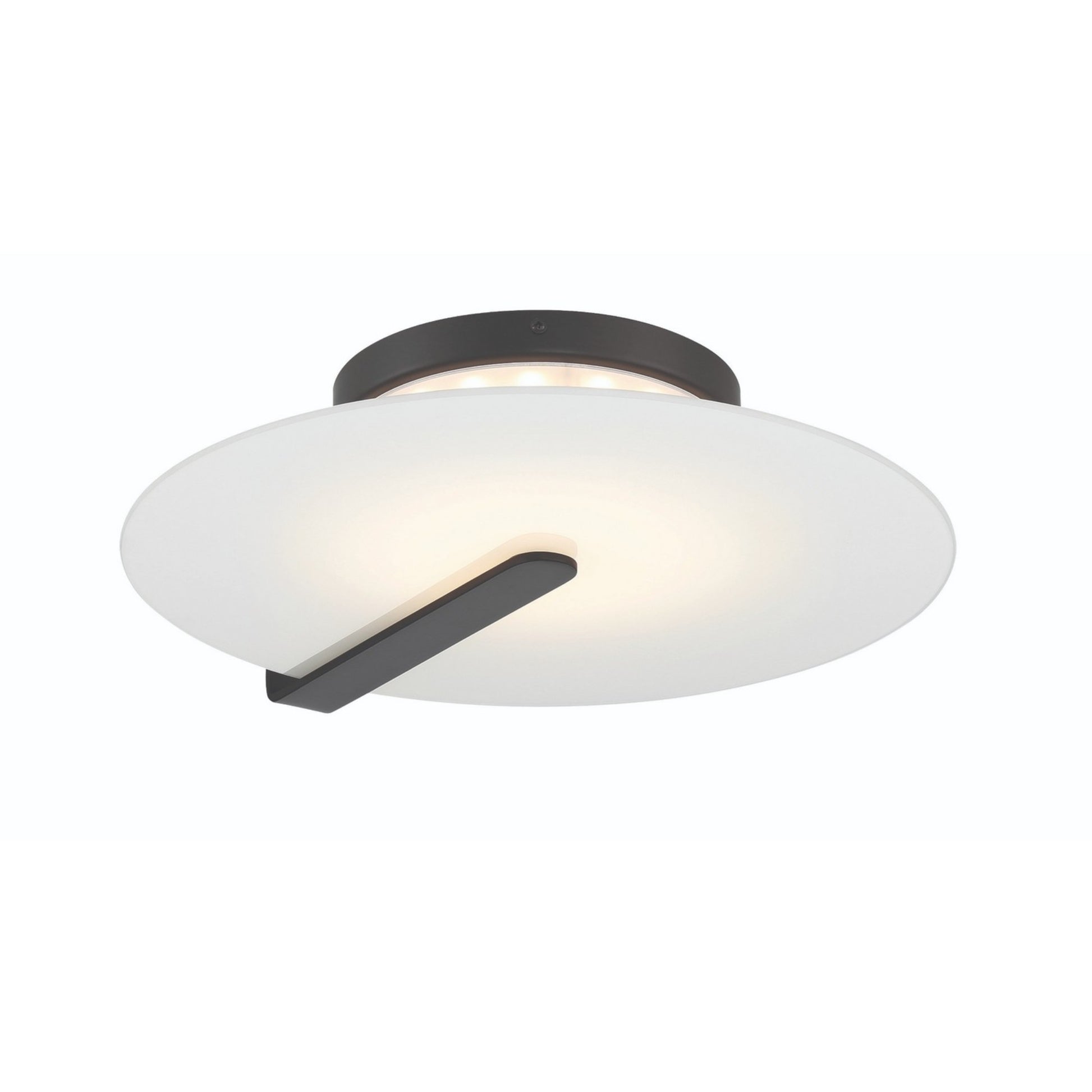 Nuvola 17" LED Semi-Flush Mount, Black Finish - Bees Lighting