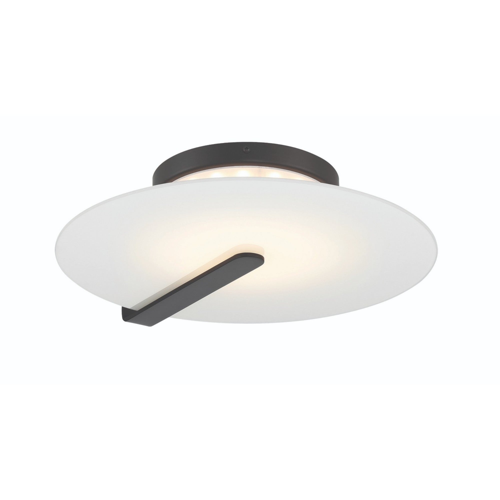 Nuvola 17" LED Semi-Flush Mount, Black Finish - Bees Lighting