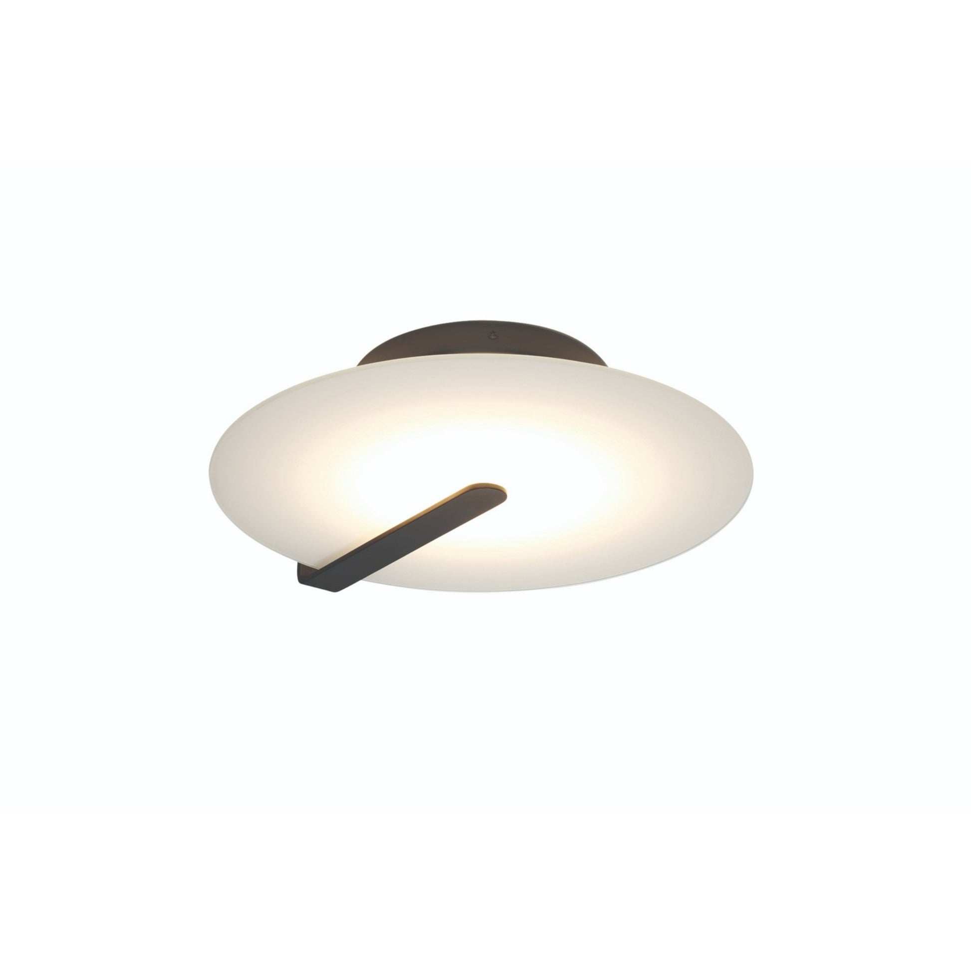Nuvola 17" LED Semi-Flush Mount, Black Finish - Bees Lighting