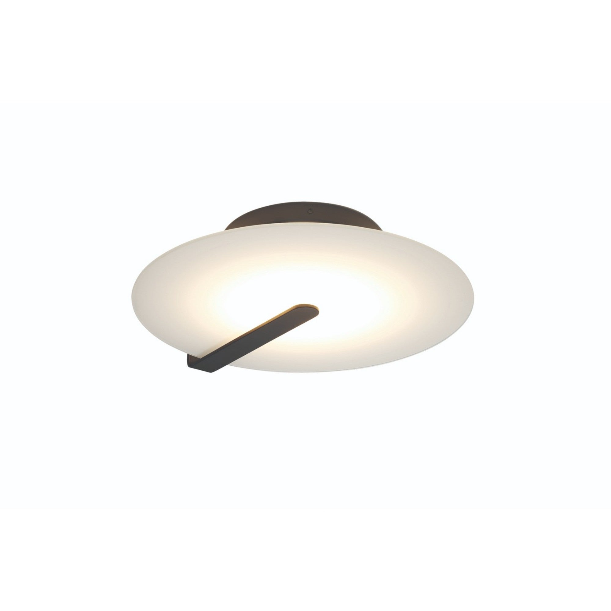 Nuvola 17" LED Semi-Flush Mount, Black Finish - Bees Lighting