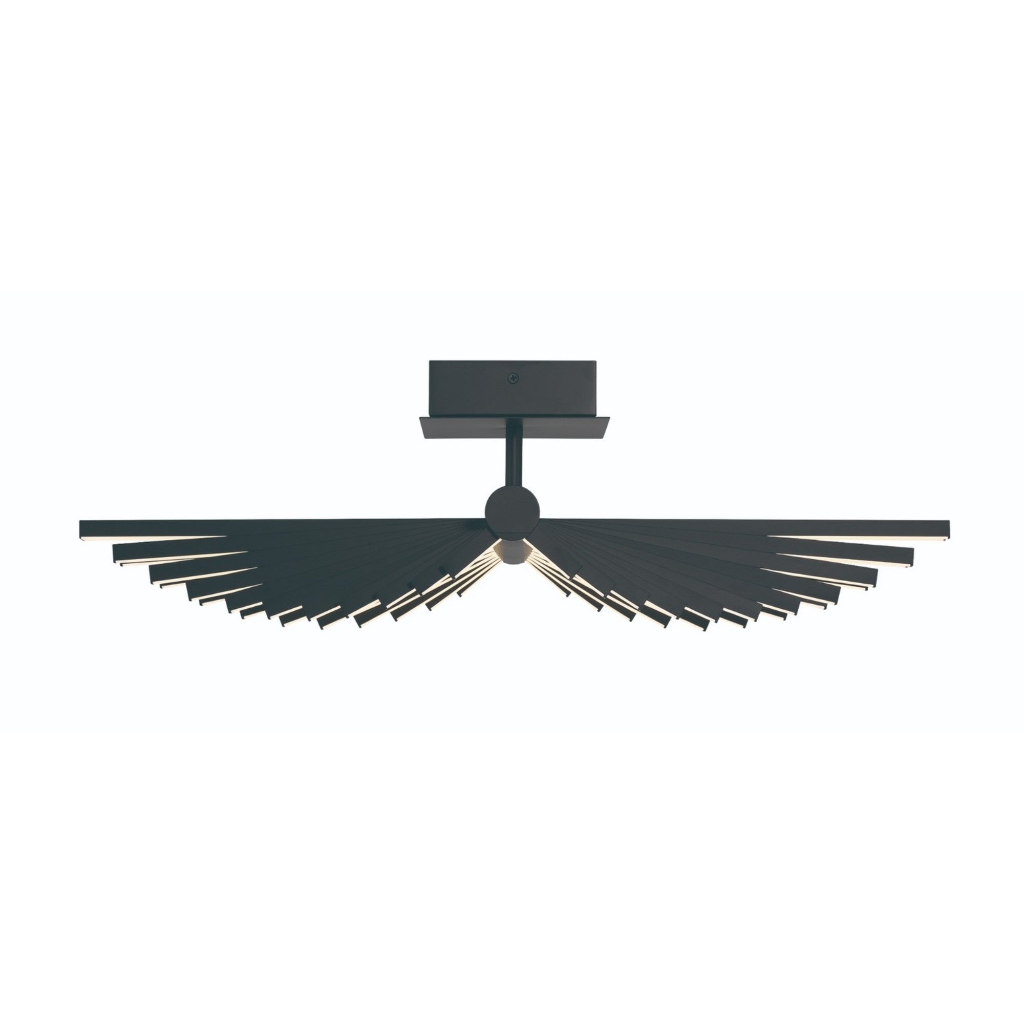 Seraph 25" LED Semi-Flush Mount, Black Finish - Bees Lighting