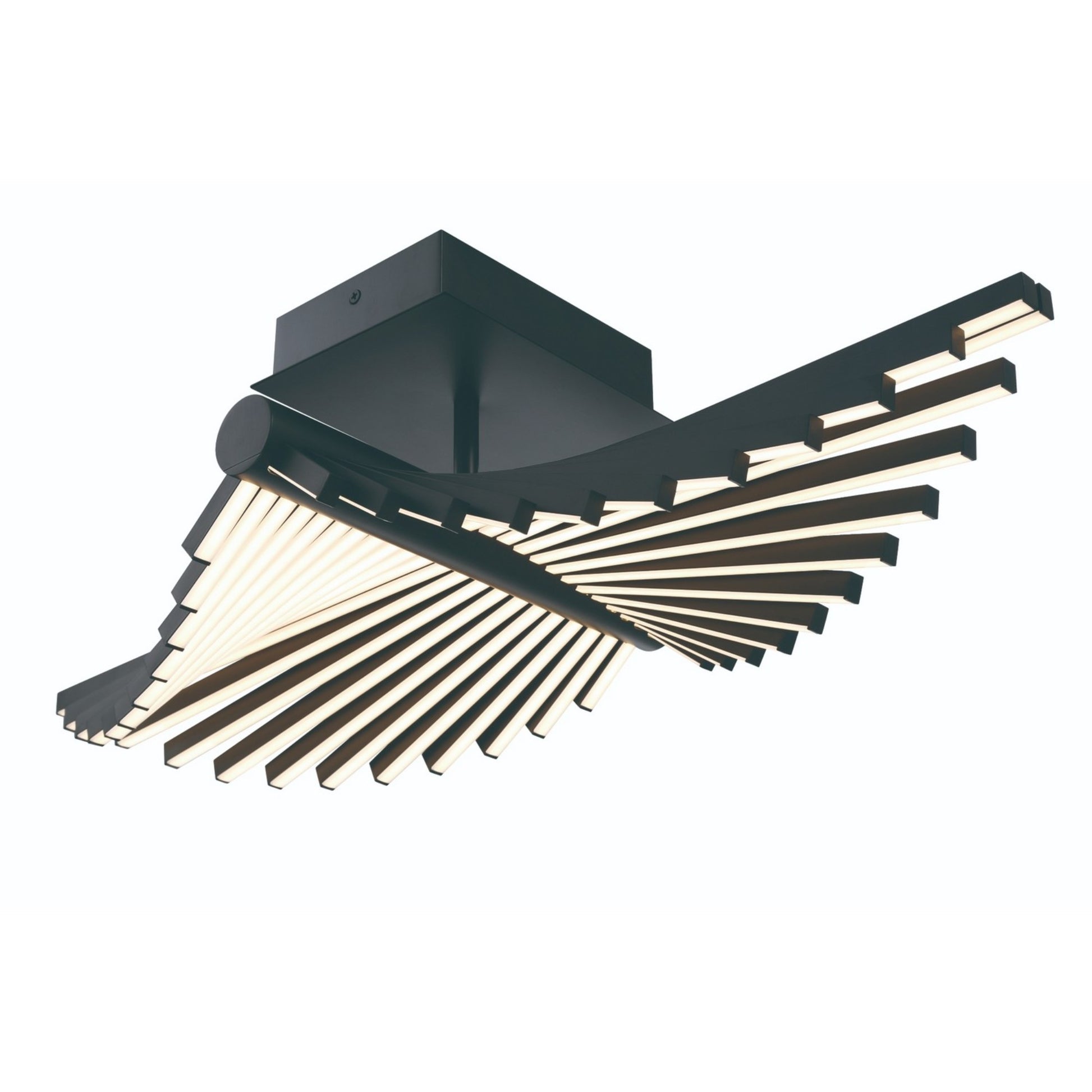 Seraph 25" LED Semi-Flush Mount, Black Finish - Bees Lighting