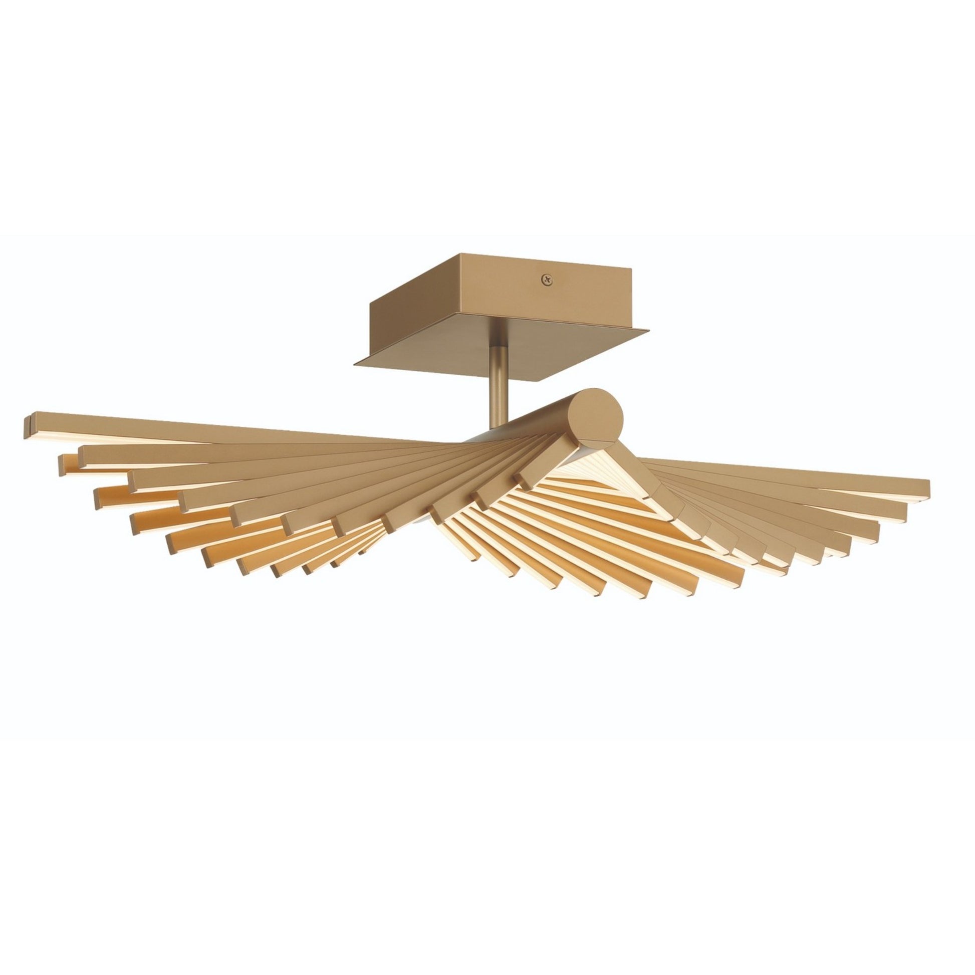 Seraph 25" LED Semi-Flush Mount, Gold Finish - Bees Lighting