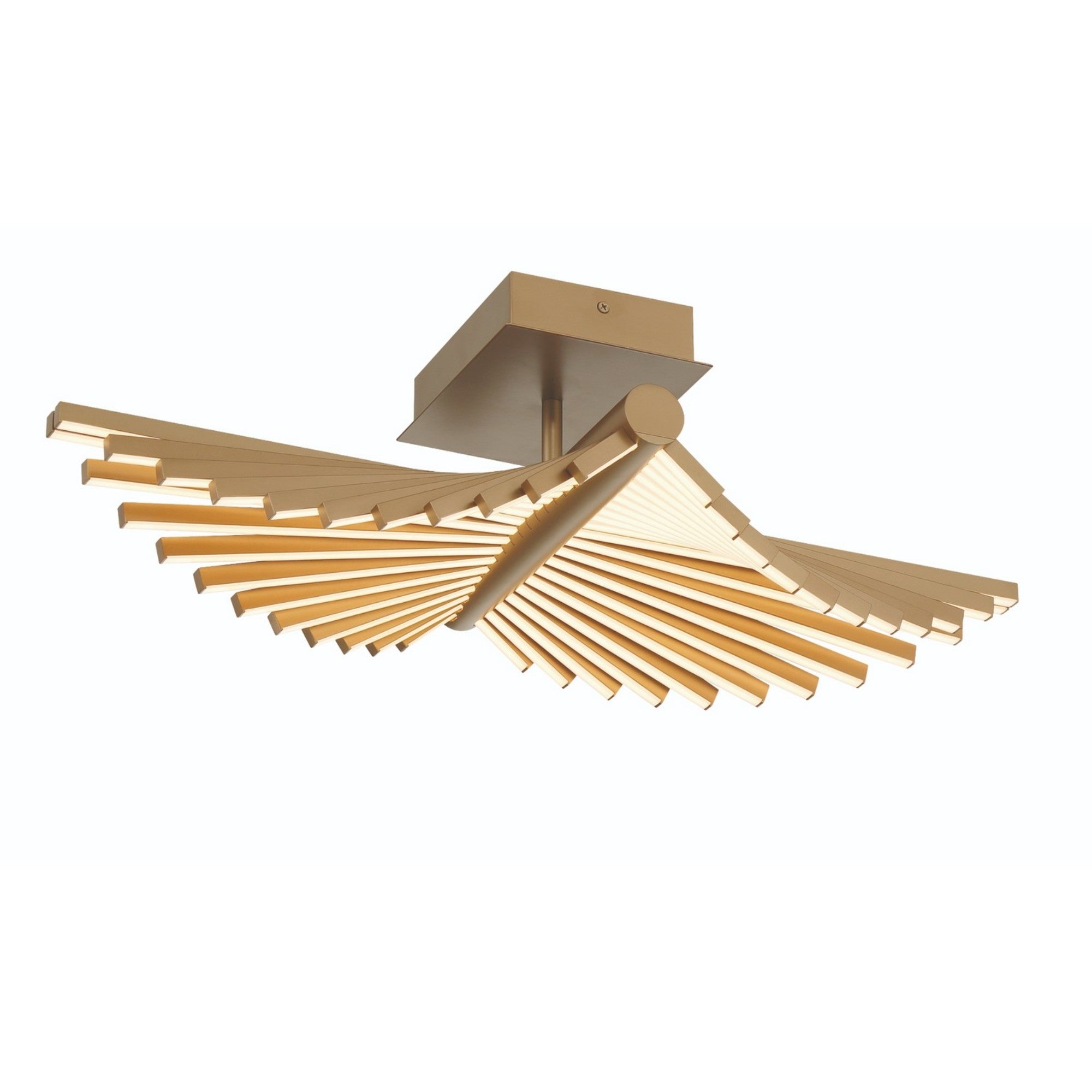 Seraph 25" LED Semi-Flush Mount, Gold Finish - Bees Lighting