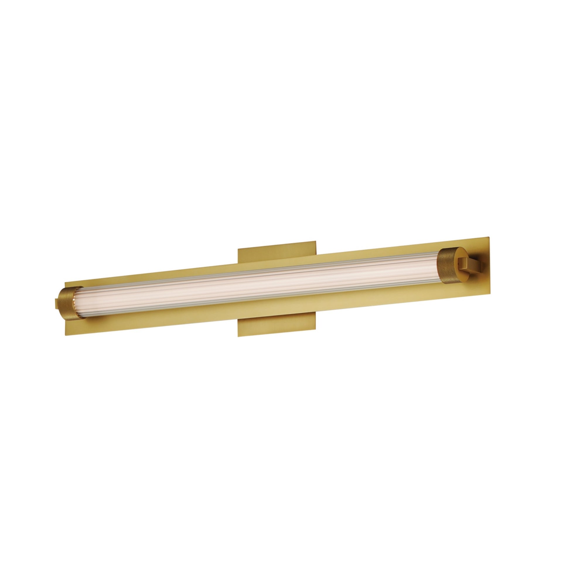 Doric 26" LED Bath Sconce, Natural Aged Brass Finish - Bees Lighting