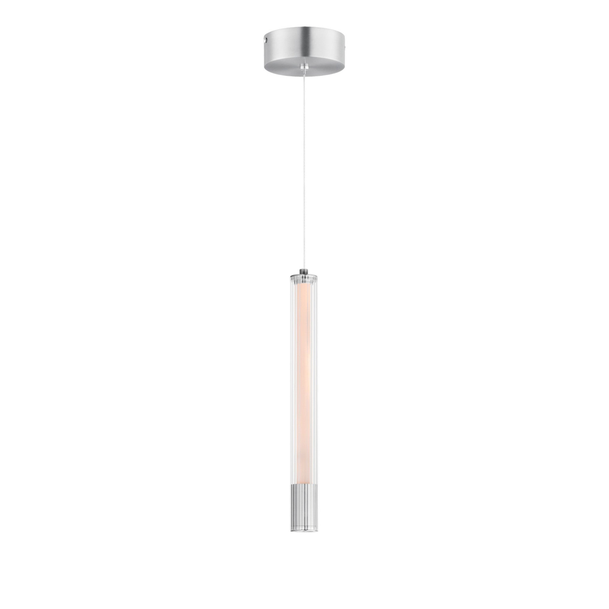 Cortex 14" LED Mini Pendant, Polished Chrome Finish - Bees Lighting