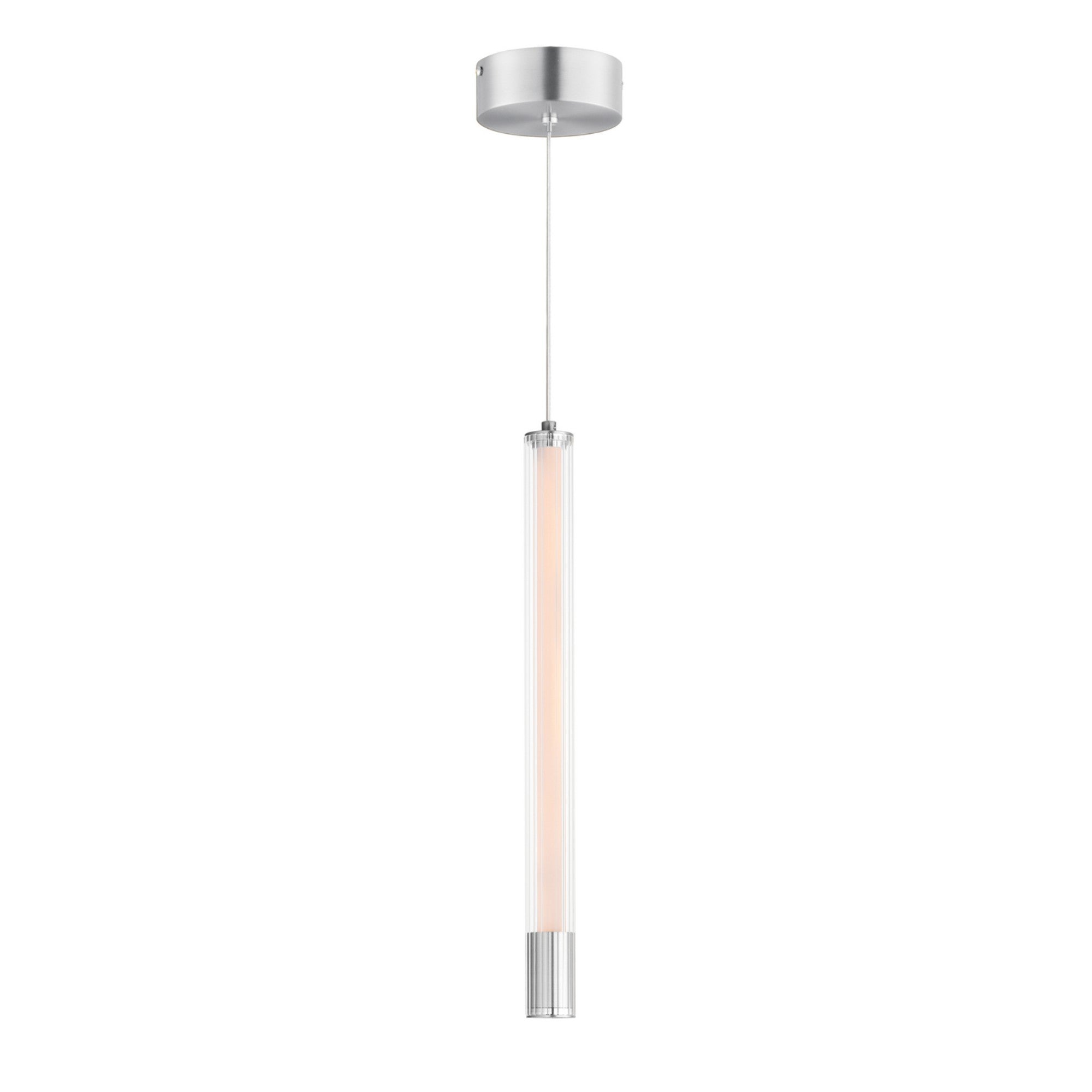 Cortex 18" LED Mini Pendant, Polished Chrome Finish - Bees Lighting