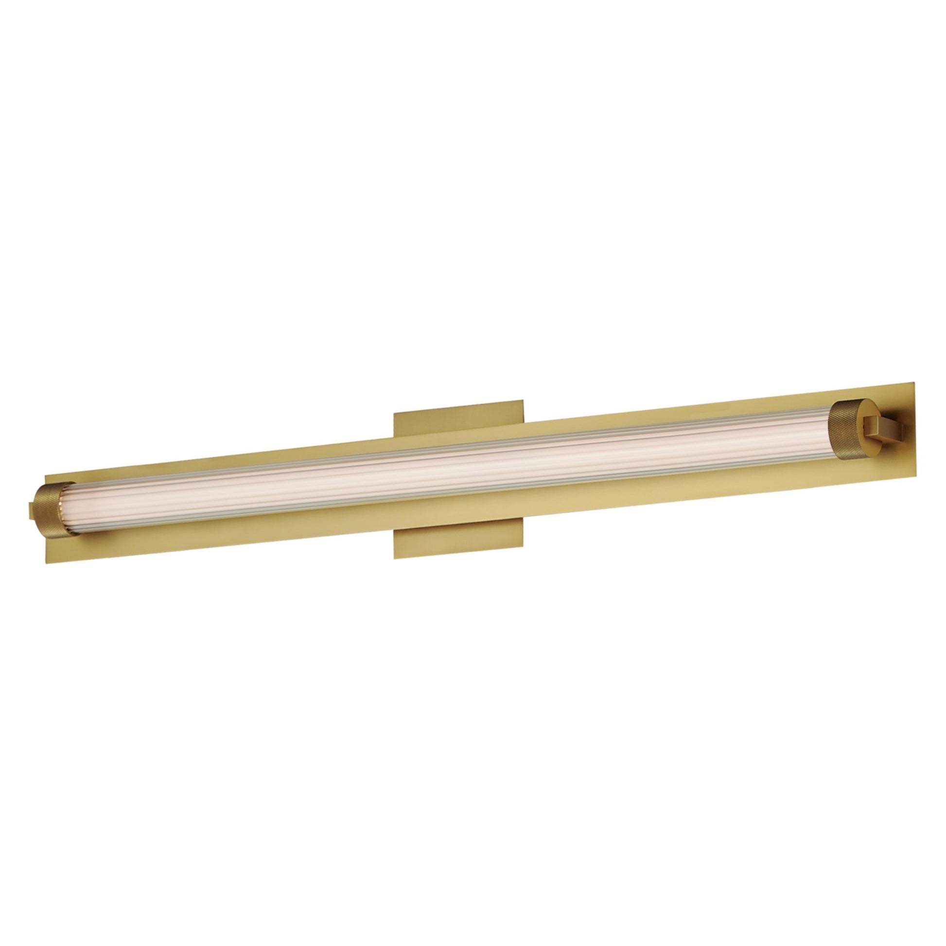 Doric 30" LED Bath Sconce, Natural Aged Brass Finish - Bees Lighting