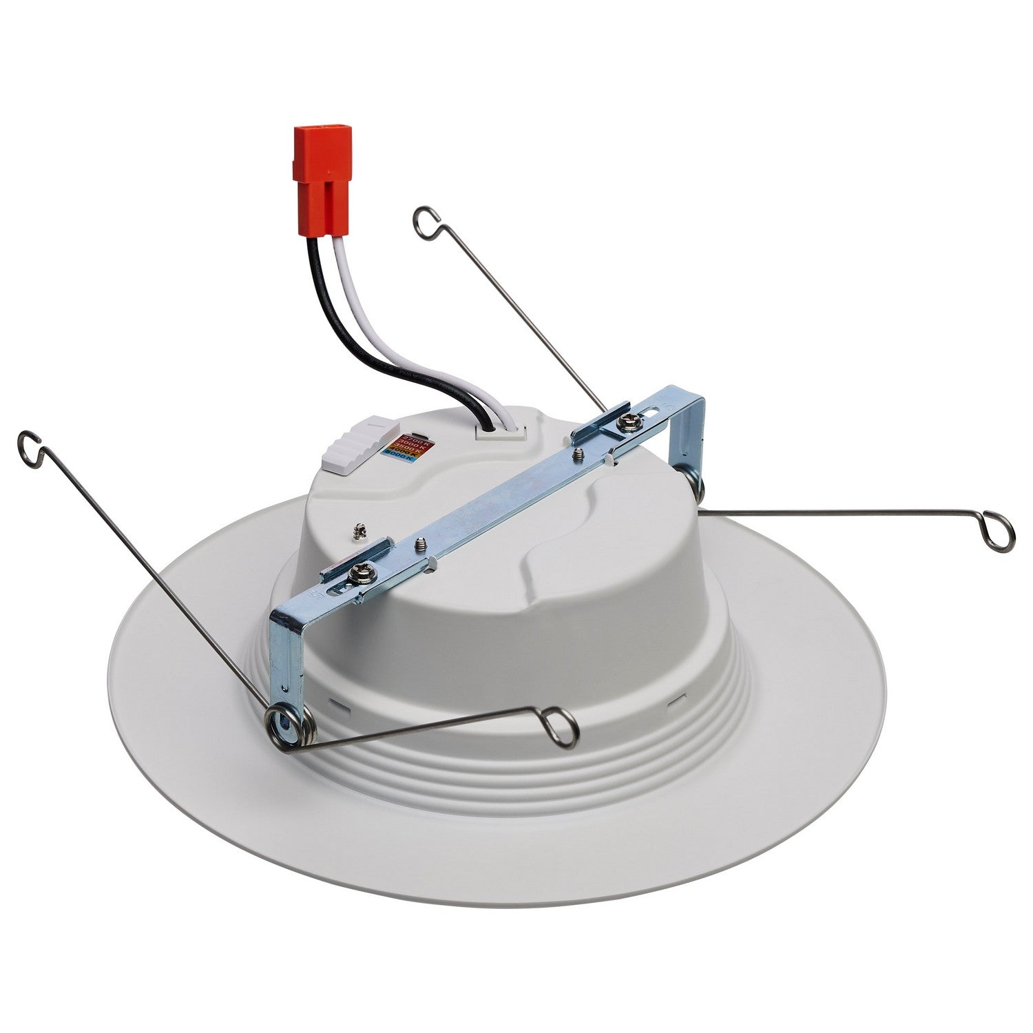 5/6" Retrofit LED Can Light, 9W, 800 Lm, 5-CCT, White Baffle Trim