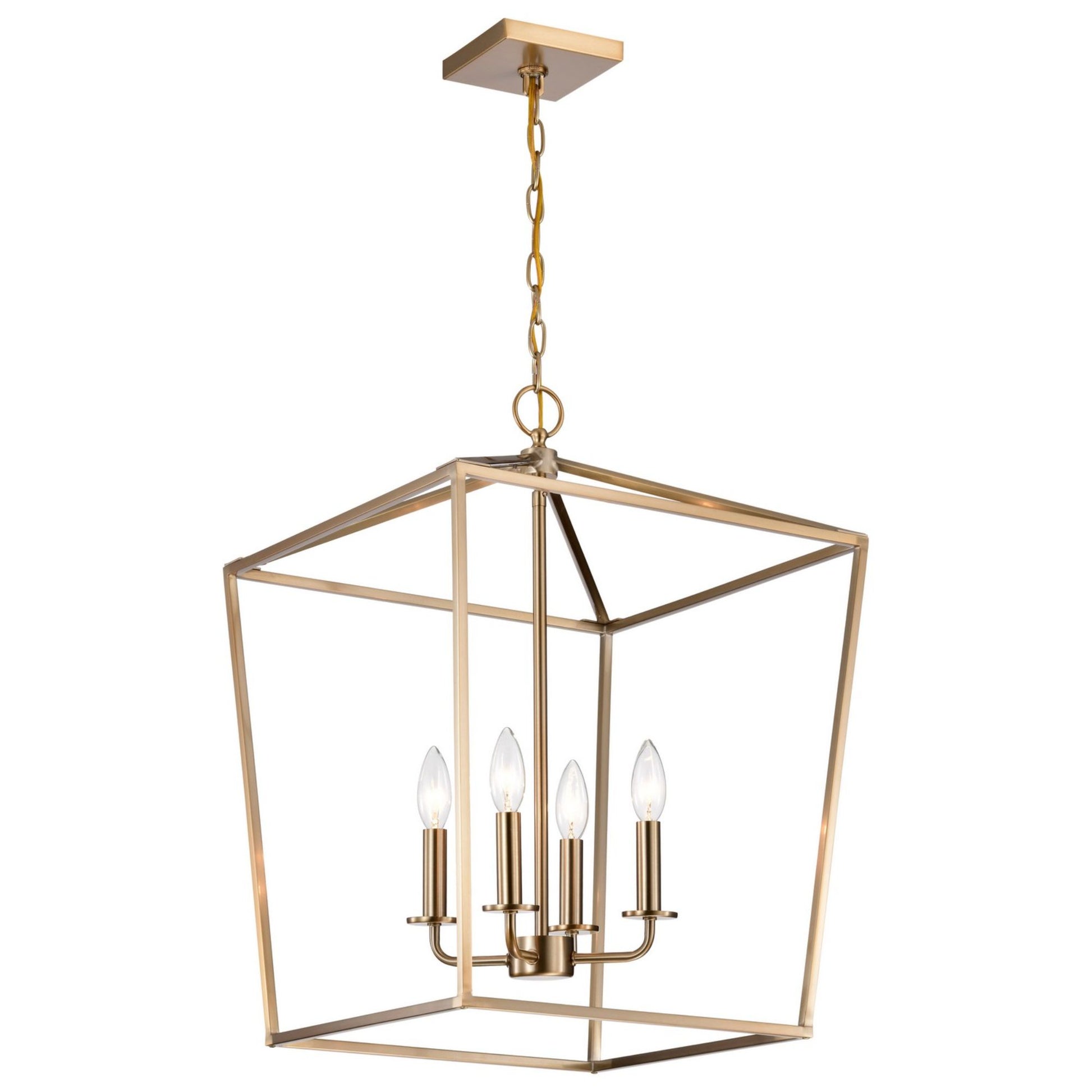 Emma 17" 4 lights Pendant, Brass Finish - Bees Lighting