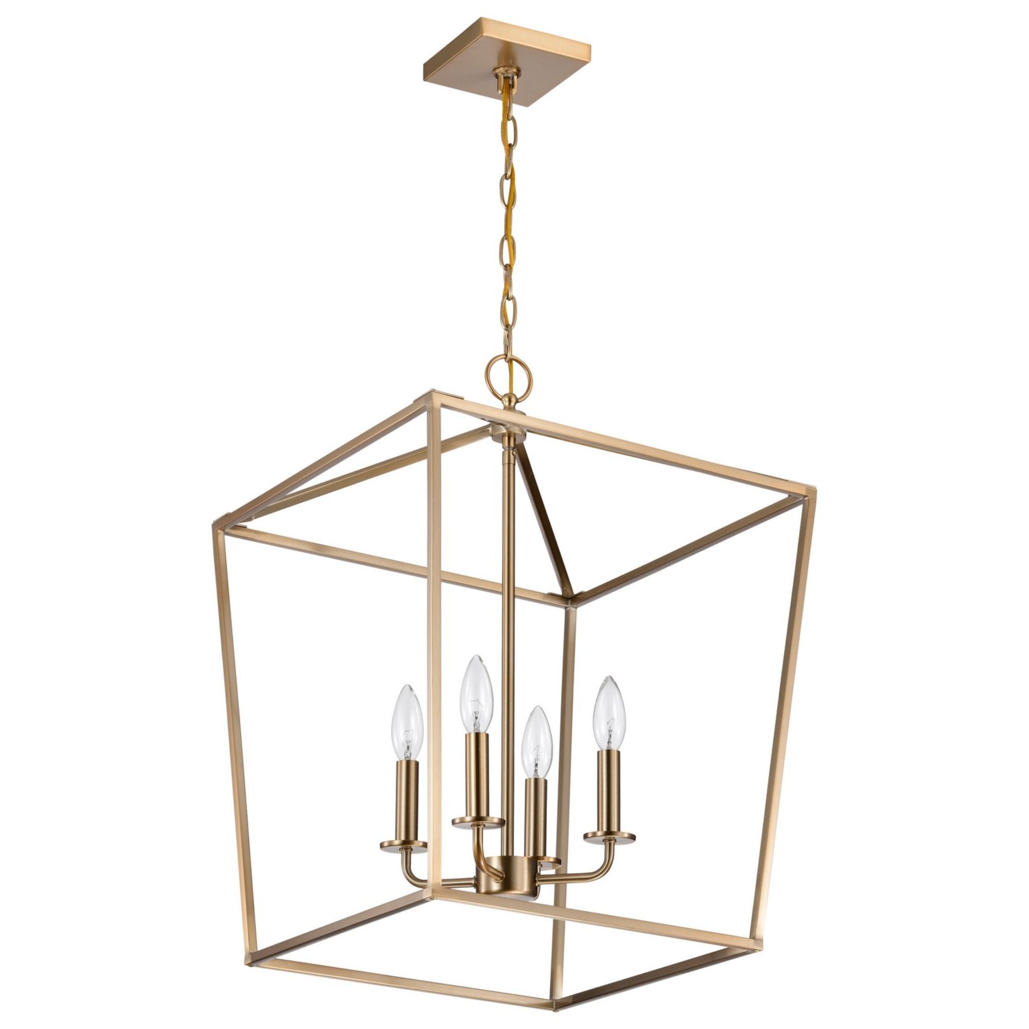 Emma 17" 4 lights Pendant, Brass Finish - Bees Lighting
