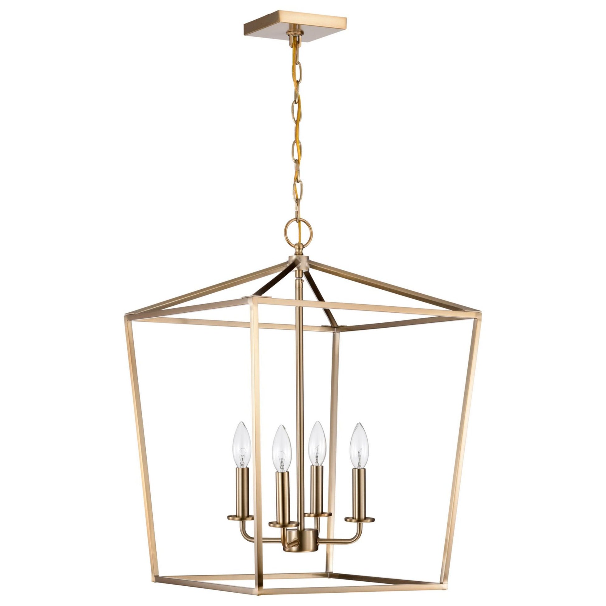 Emma 17" 4 lights Pendant, Brass Finish - Bees Lighting
