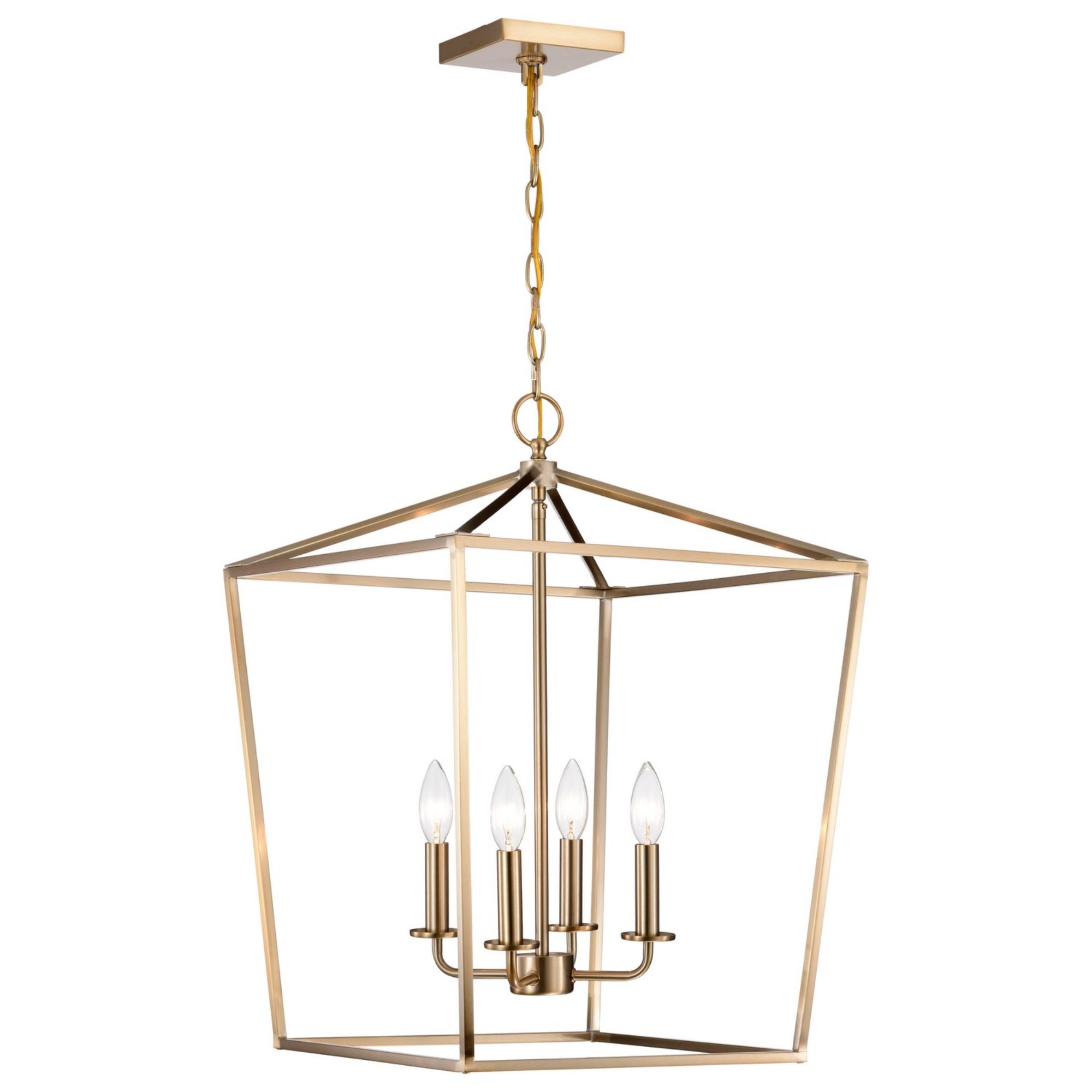 Emma 17" 4 lights Pendant, Brass Finish - Bees Lighting