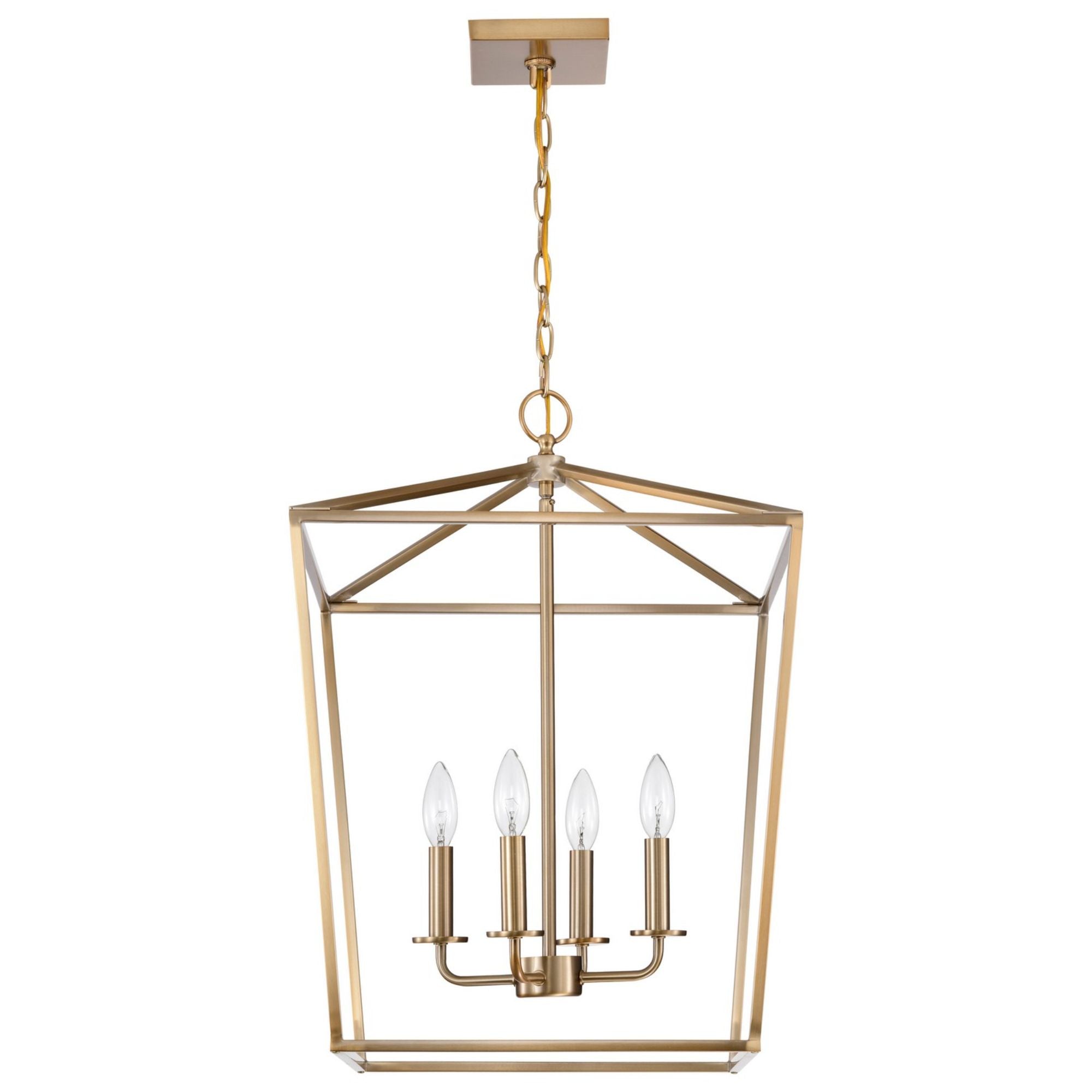 Emma 17" 4 lights Pendant, Brass Finish - Bees Lighting
