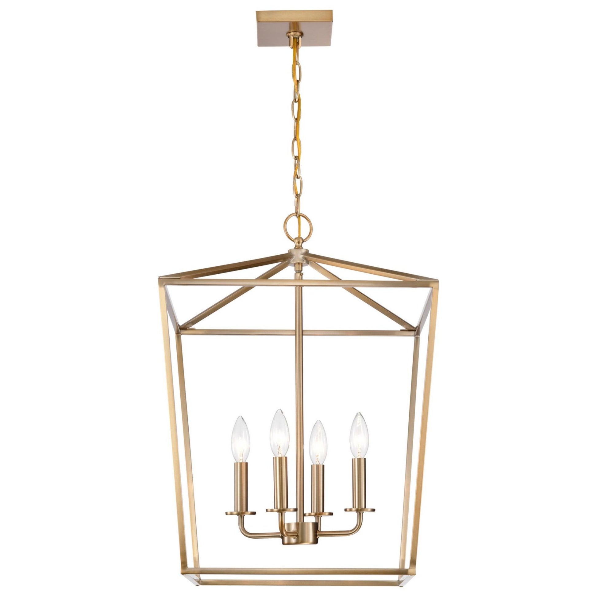 Emma 17" 4 lights Pendant, Brass Finish - Bees Lighting