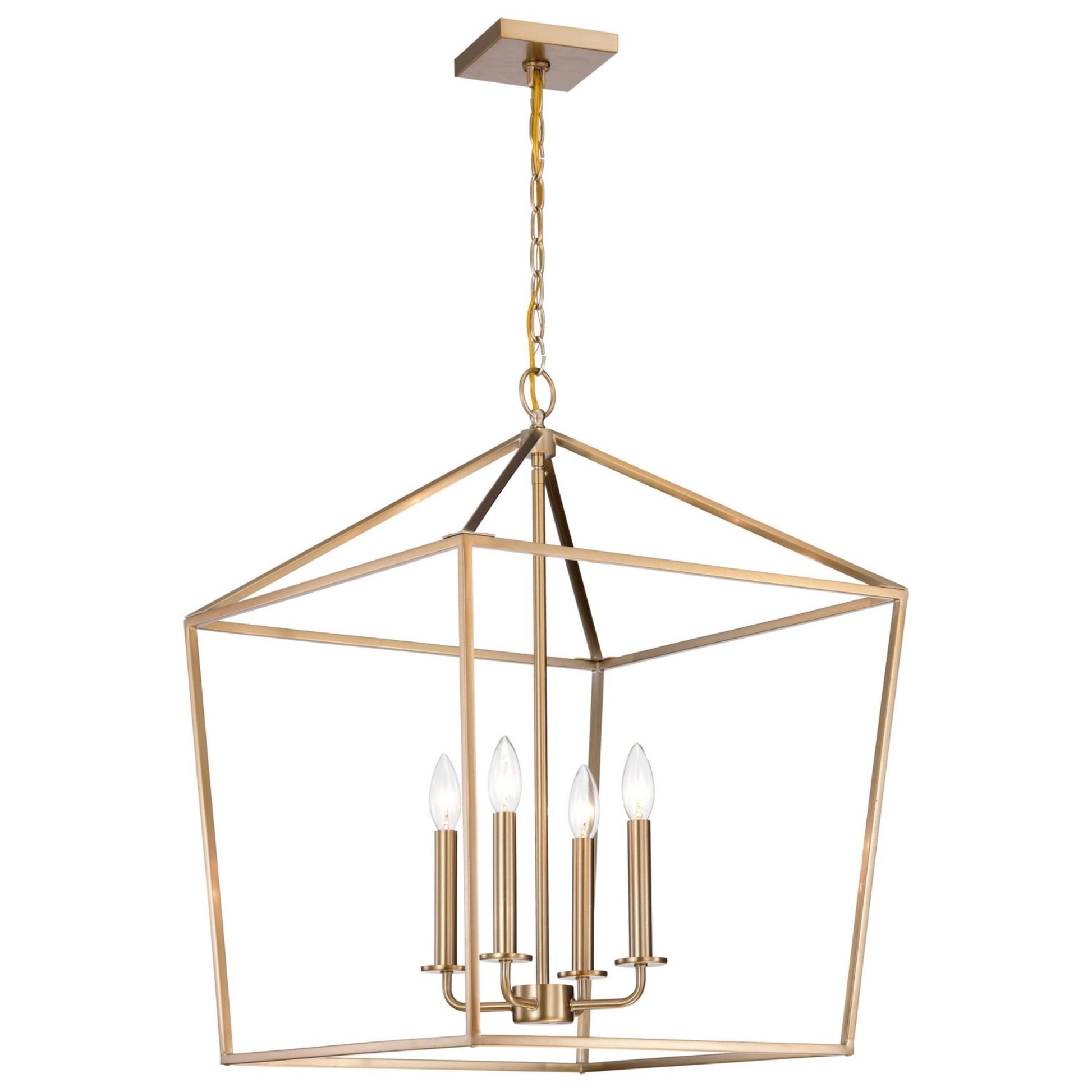 Emma 20" 4 lights Pendant, Brass Finish - Bees Lighting