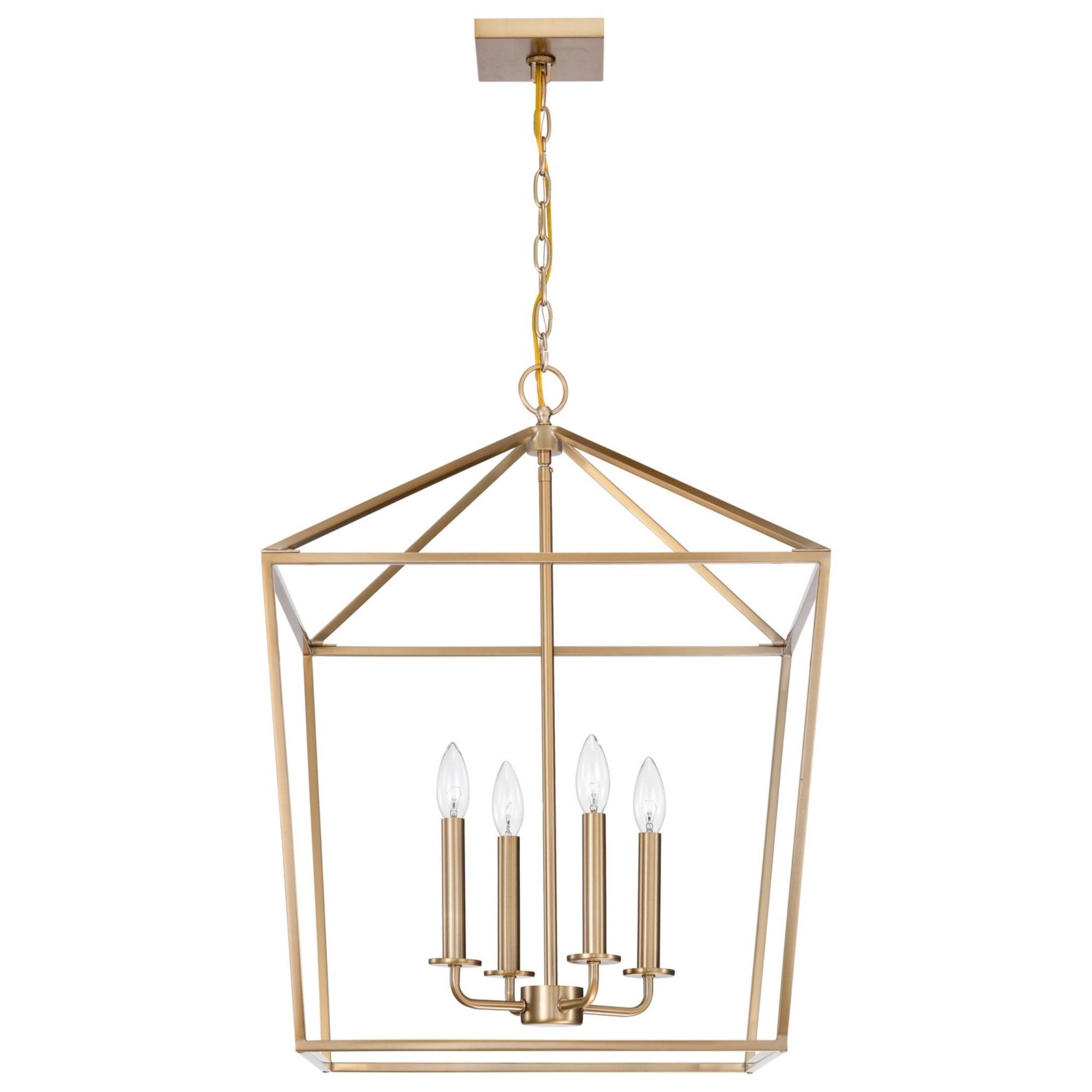 Emma 20" 4 lights Pendant, Brass Finish - Bees Lighting