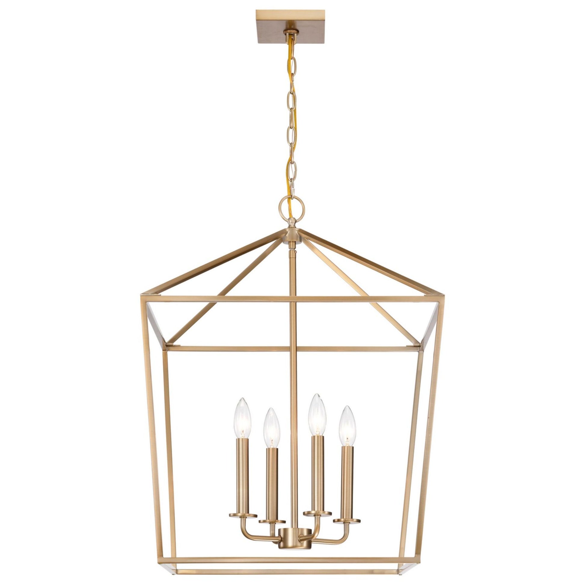 Emma 20" 4 lights Pendant, Brass Finish - Bees Lighting