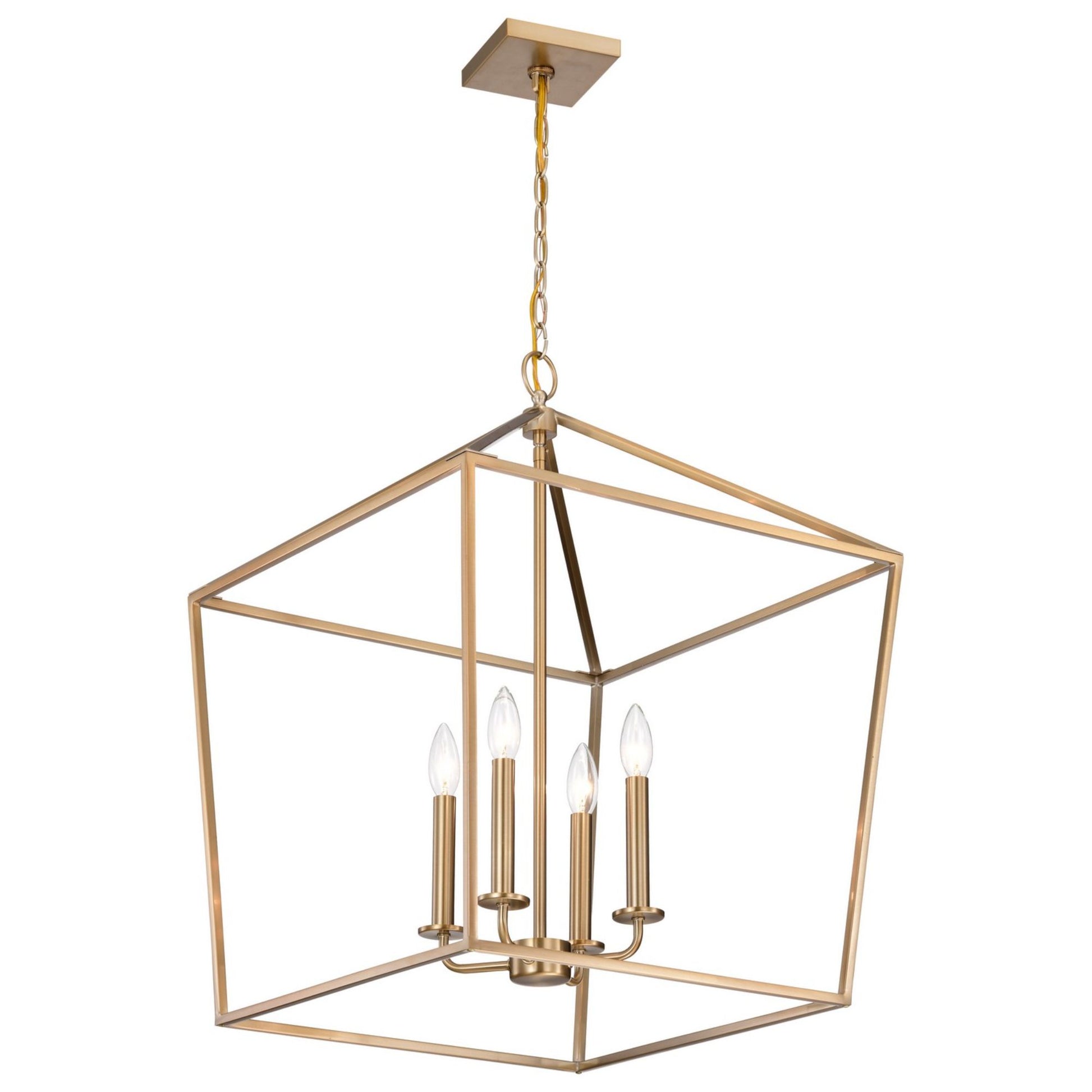Emma 20" 4 lights Pendant, Brass Finish - Bees Lighting