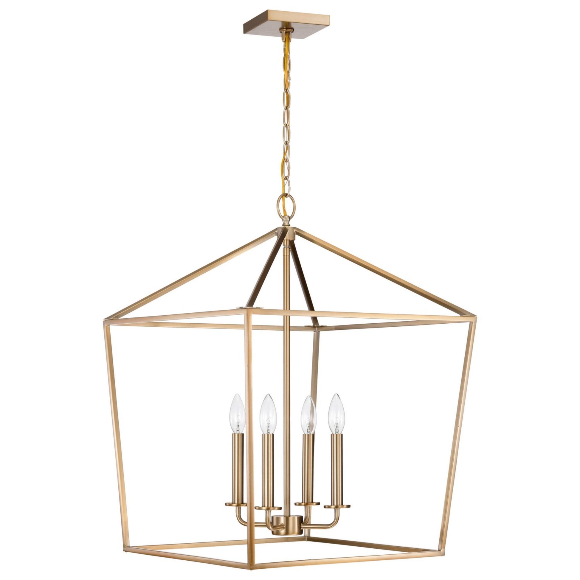 Emma 20" 4 lights Pendant, Brass Finish - Bees Lighting