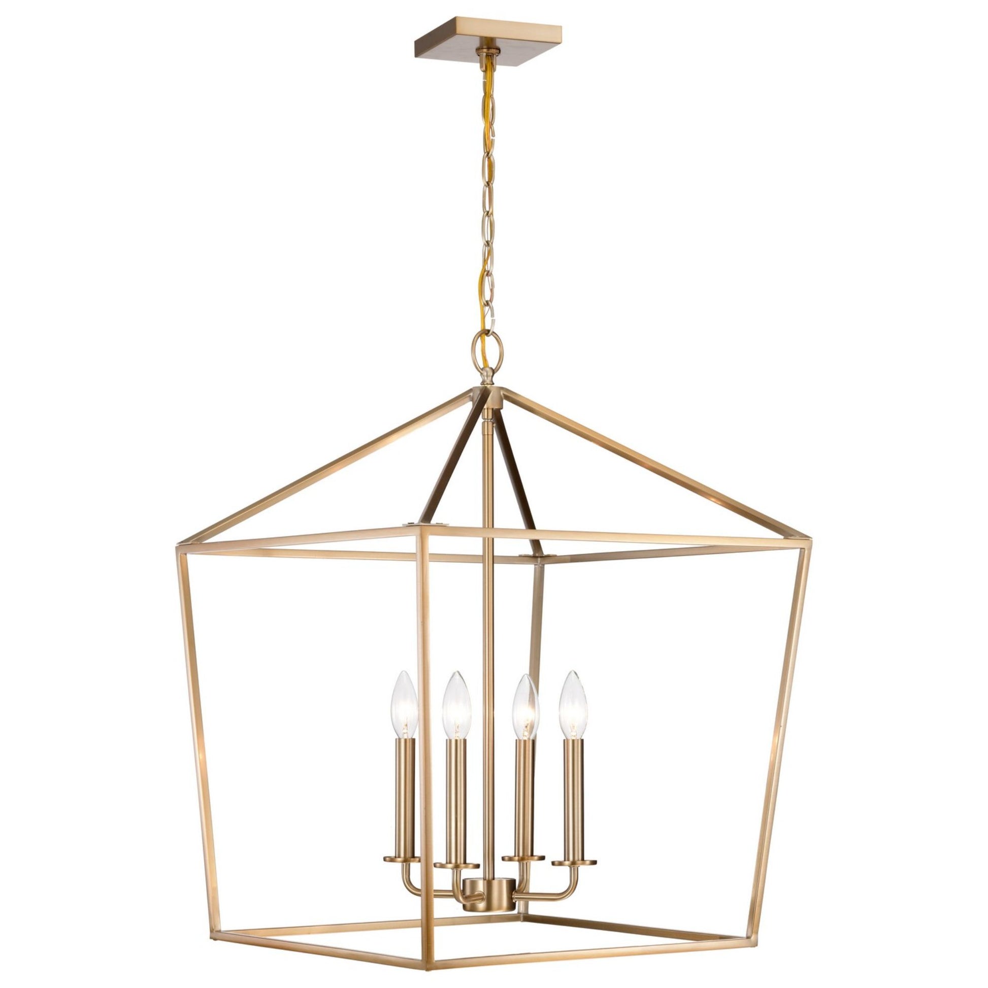 Emma 20" 4 lights Pendant, Brass Finish - Bees Lighting