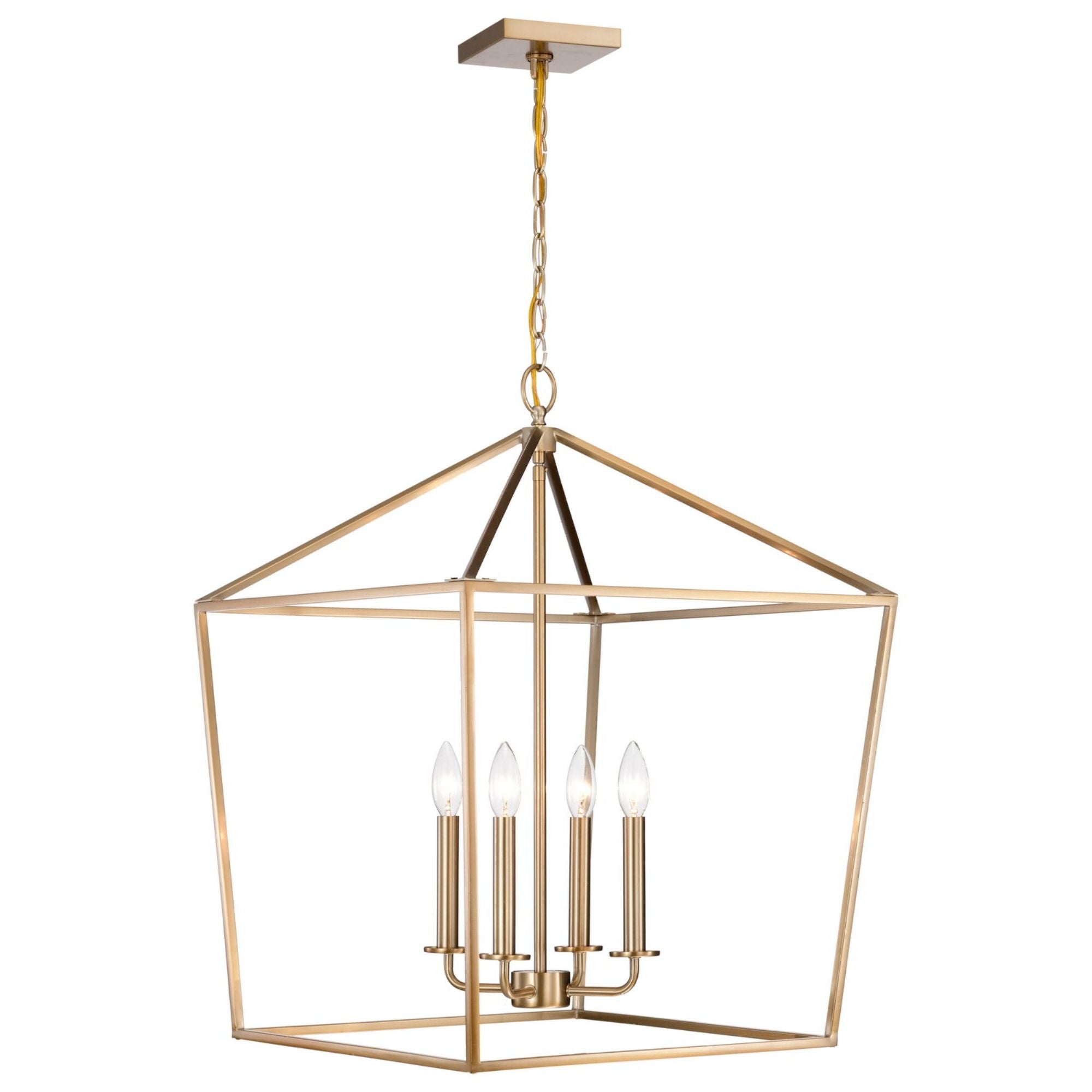 Emma 20" 4 lights Pendant, Brass Finish - Bees Lighting