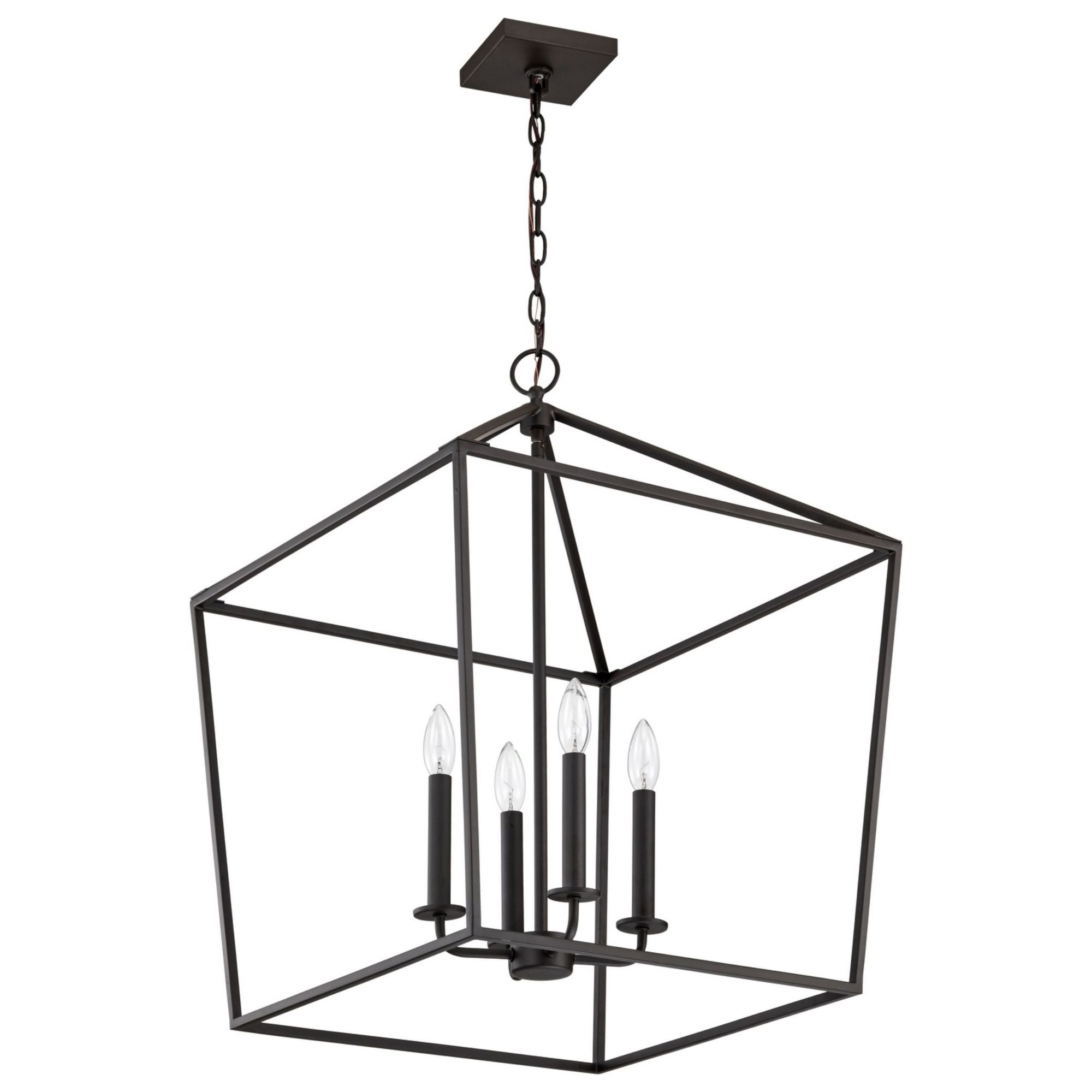 Emma 17" 4 lights Pendant, Matte Black Finish - Bees Lighting
