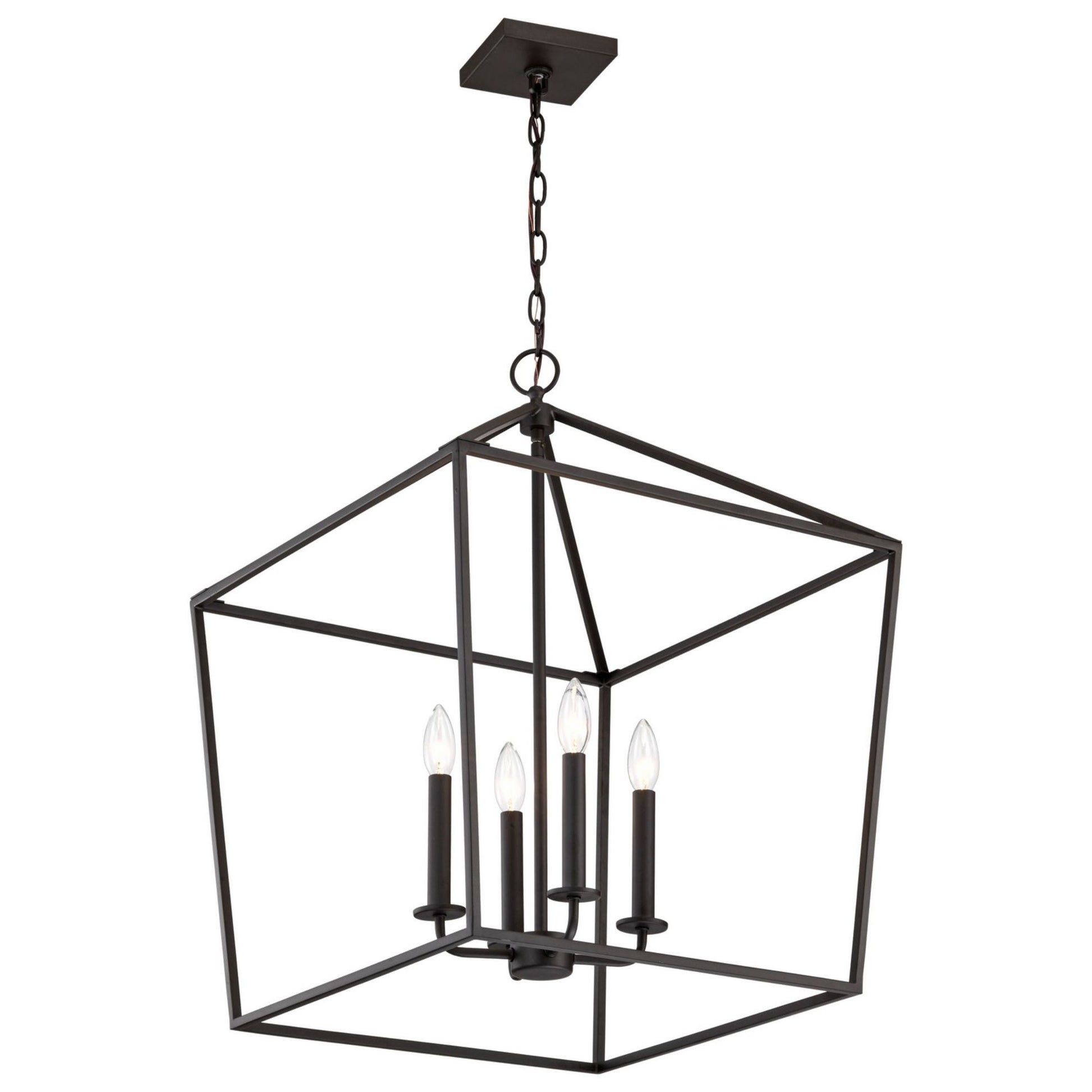 Emma 17" 4 lights Pendant, Matte Black Finish - Bees Lighting