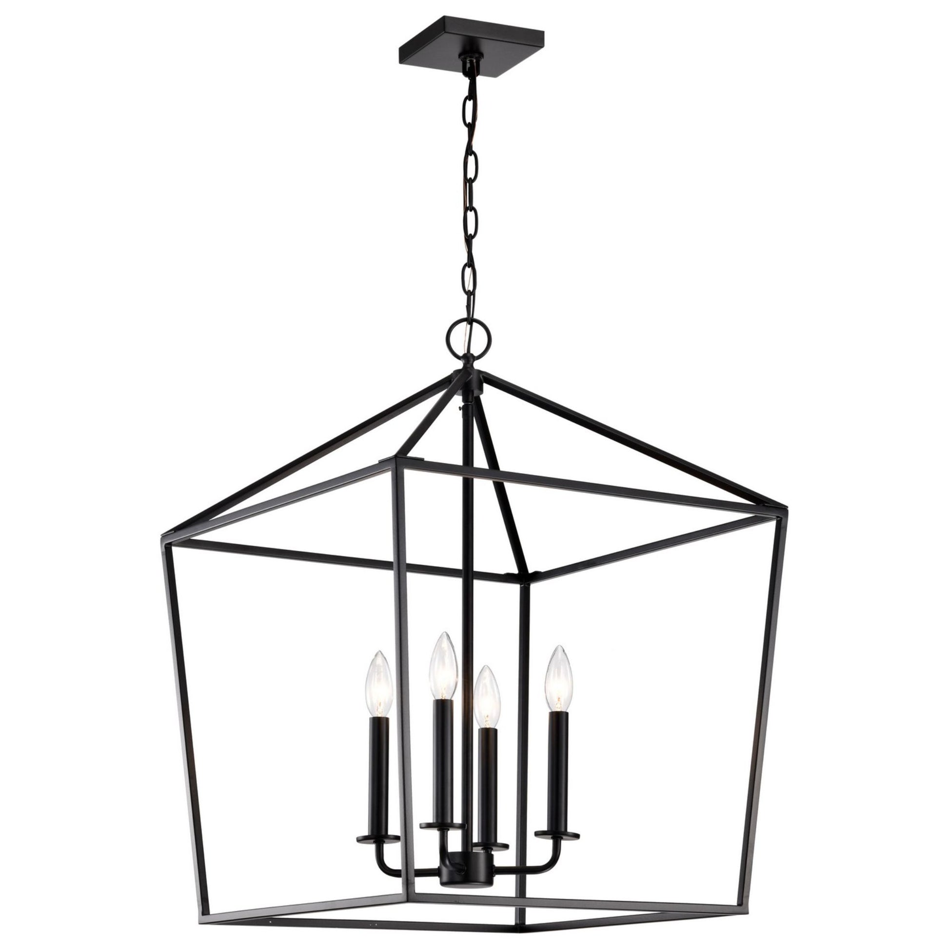 Emma 20 in. 4 lights Pendant Light Matte Black Finish - Bees Lighting