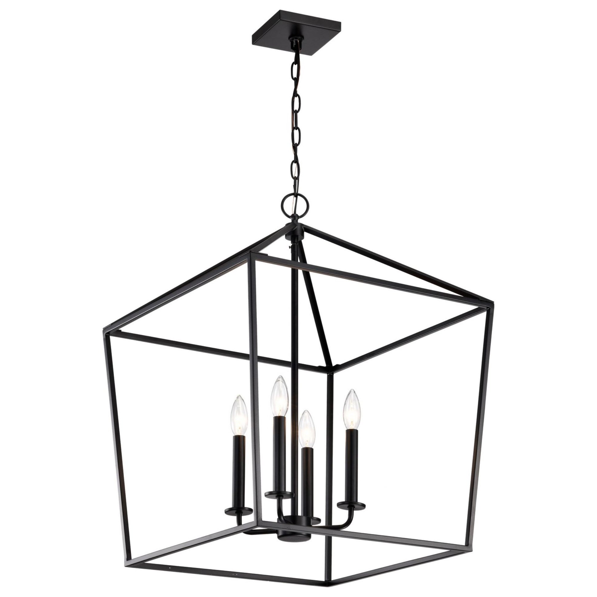 Emma 20 in. 4 lights Pendant Light Matte Black Finish - Bees Lighting