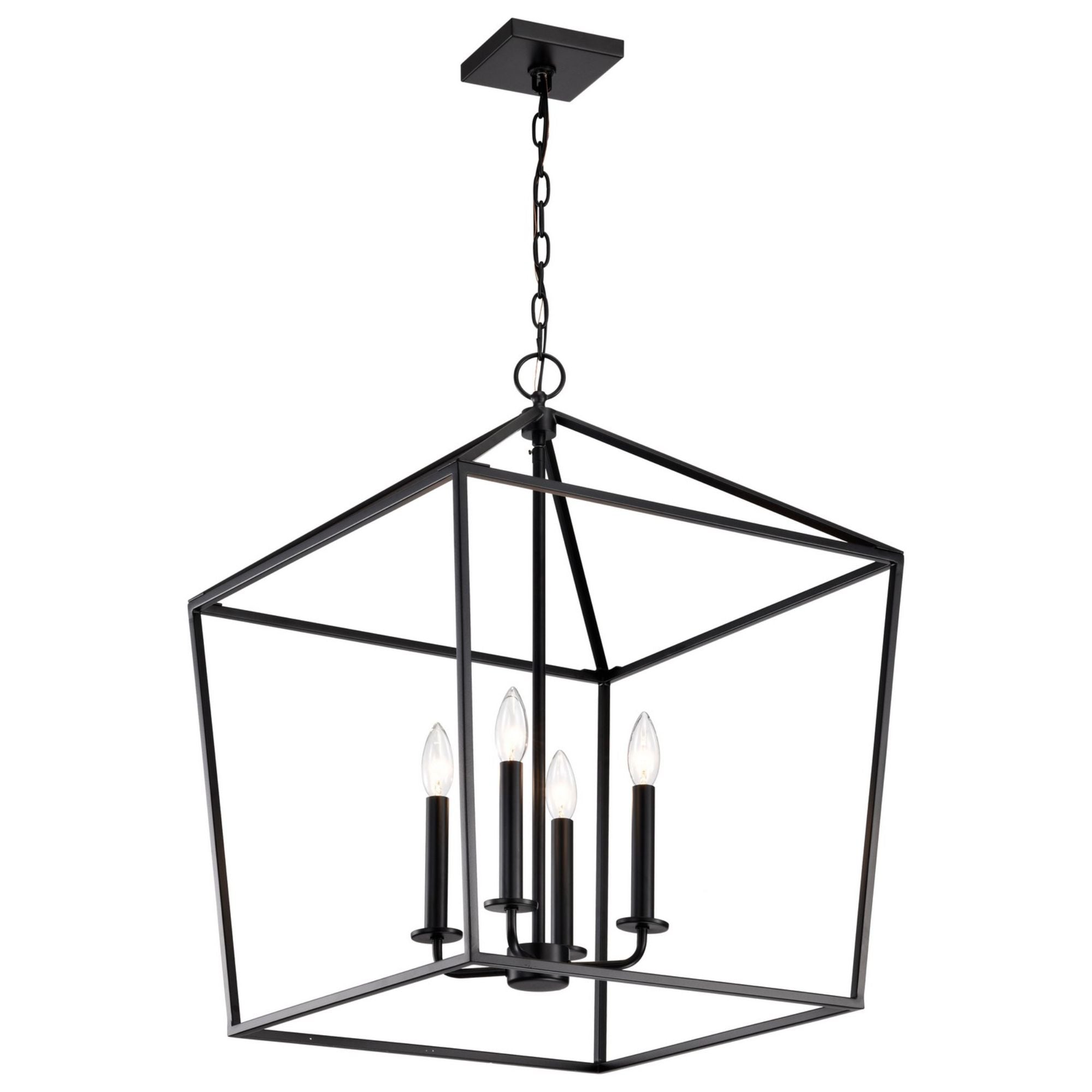 Emma 20 in. 4 lights Pendant Light Matte Black Finish - Bees Lighting