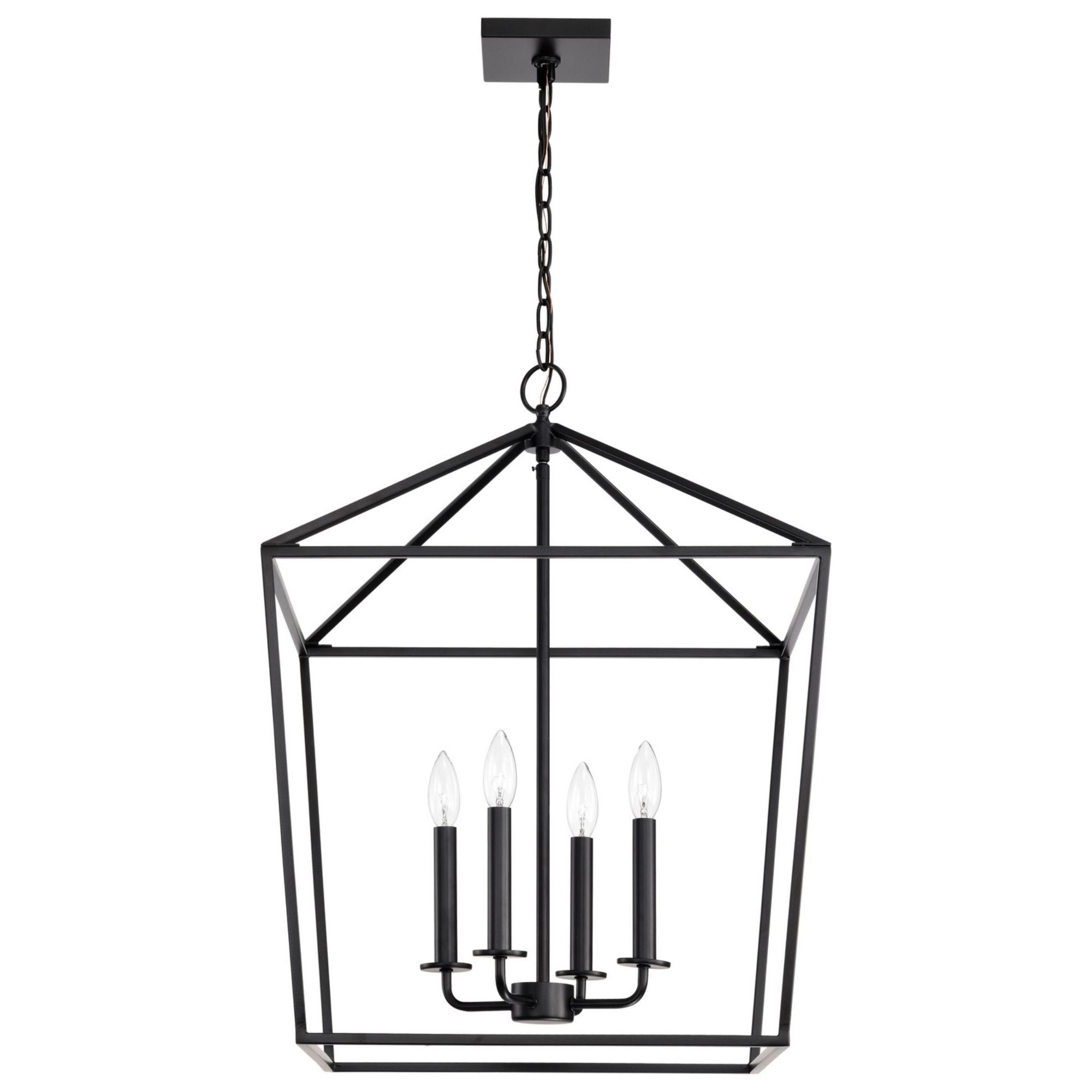 Emma 20 in. 4 lights Pendant Light Matte Black Finish - Bees Lighting