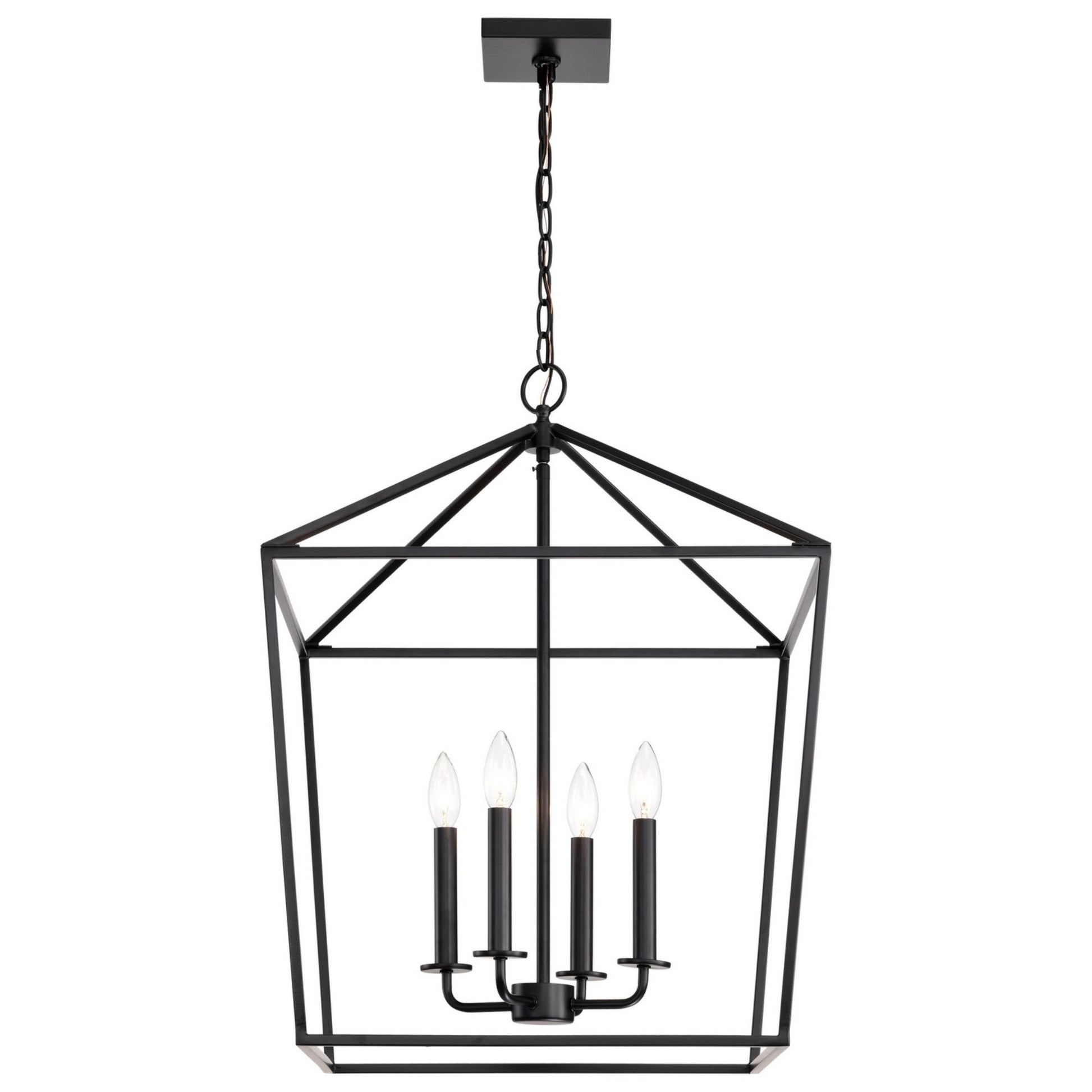 Emma 20 in. 4 lights Pendant Light Matte Black Finish - Bees Lighting