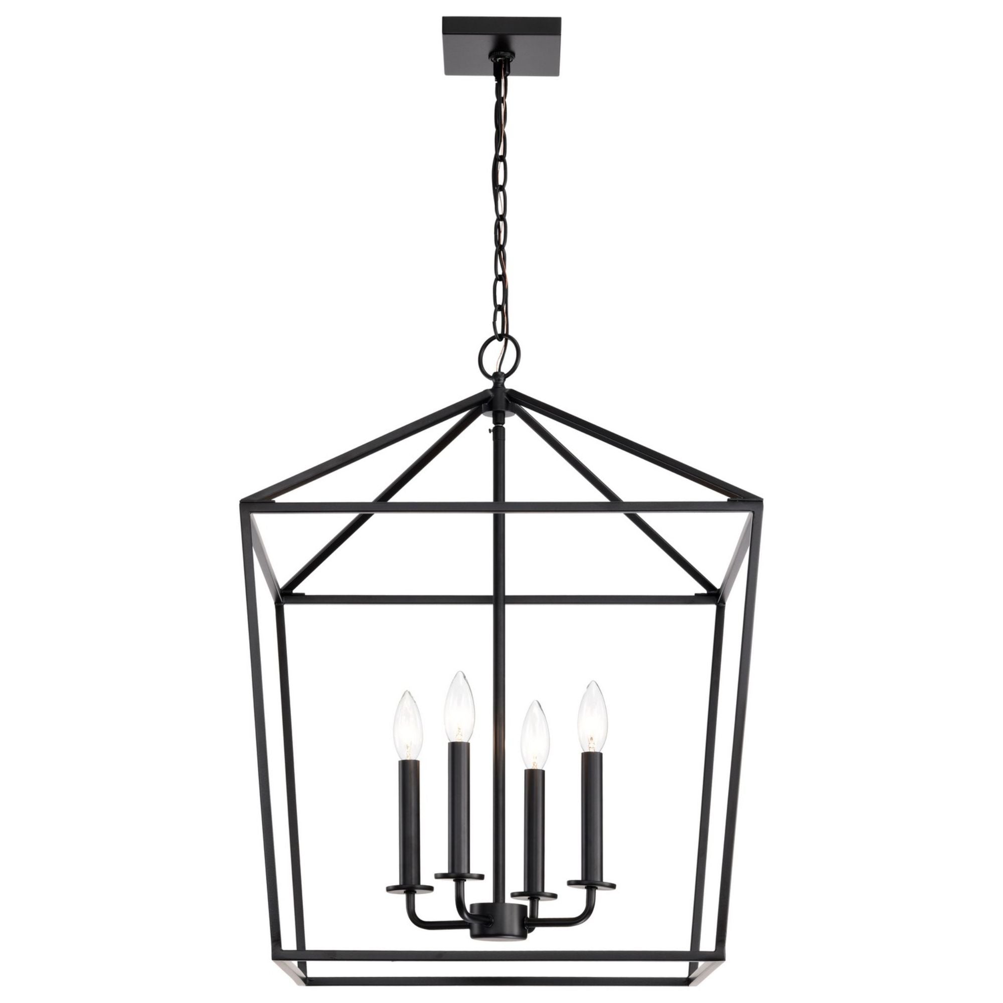 Emma 20 in. 4 lights Pendant Light Matte Black Finish - Bees Lighting