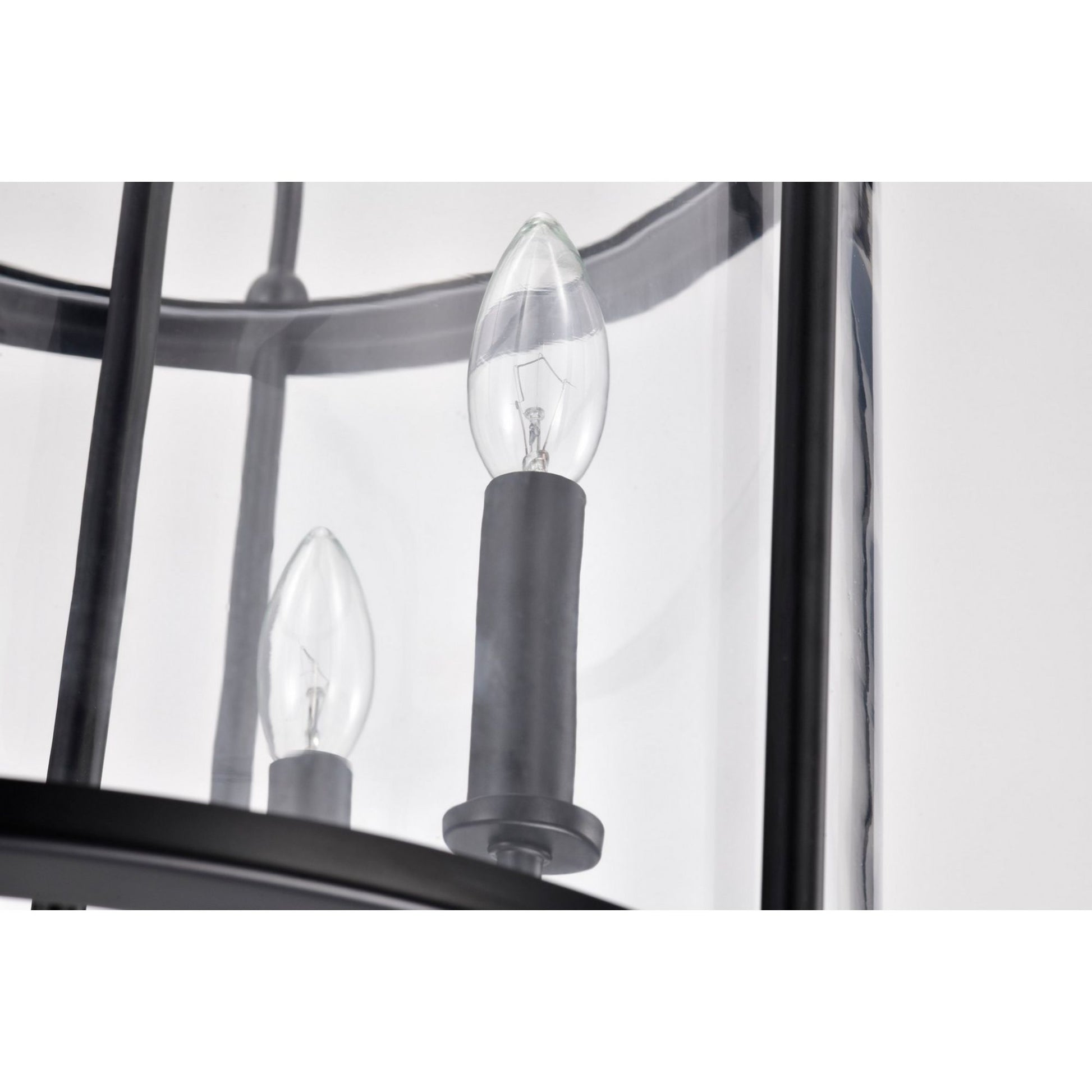Yorktown 16" 4 lights Pendant, Matte Black Finish - Bees Lighting