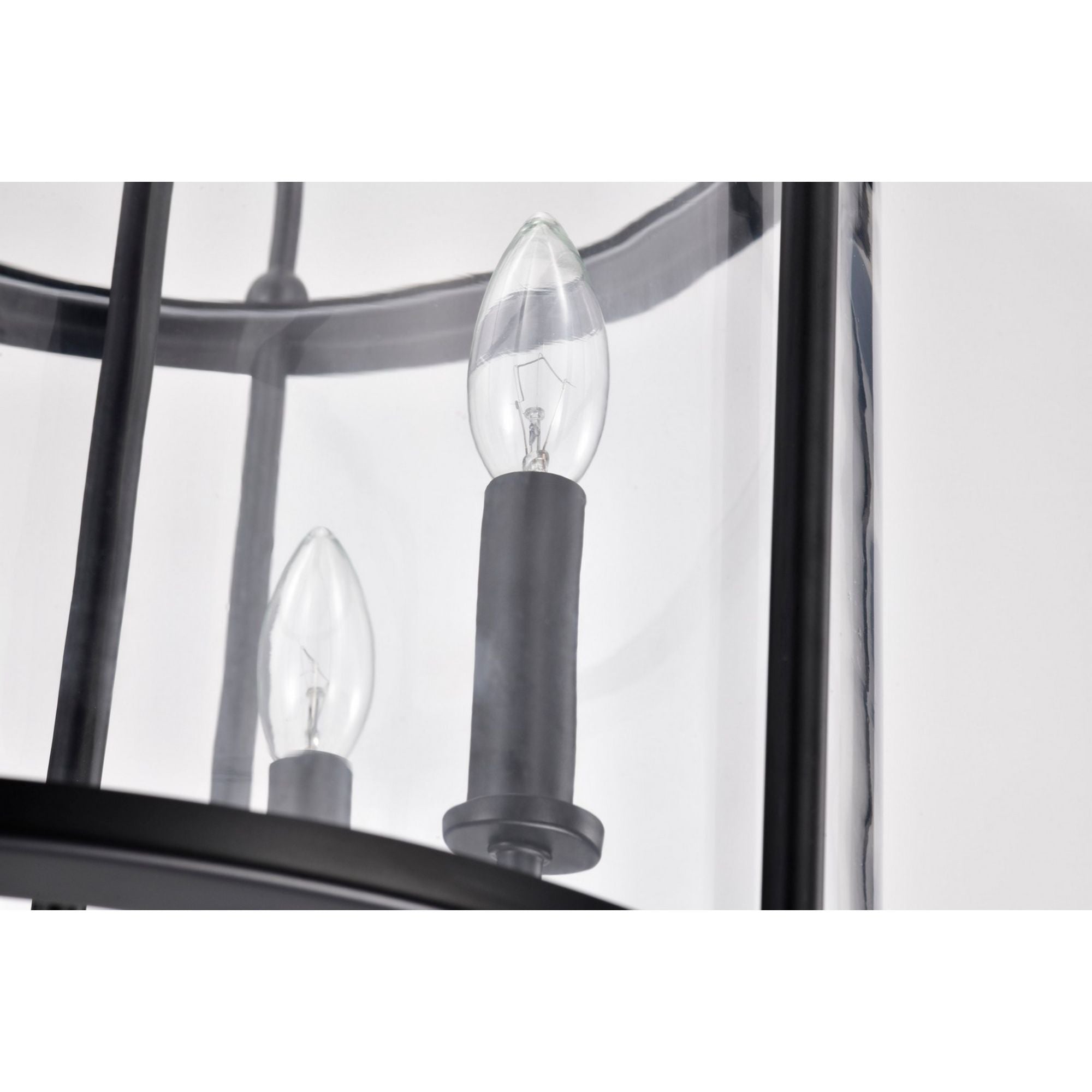 Yorktown 16" 4 lights Pendant, Matte Black Finish - Bees Lighting