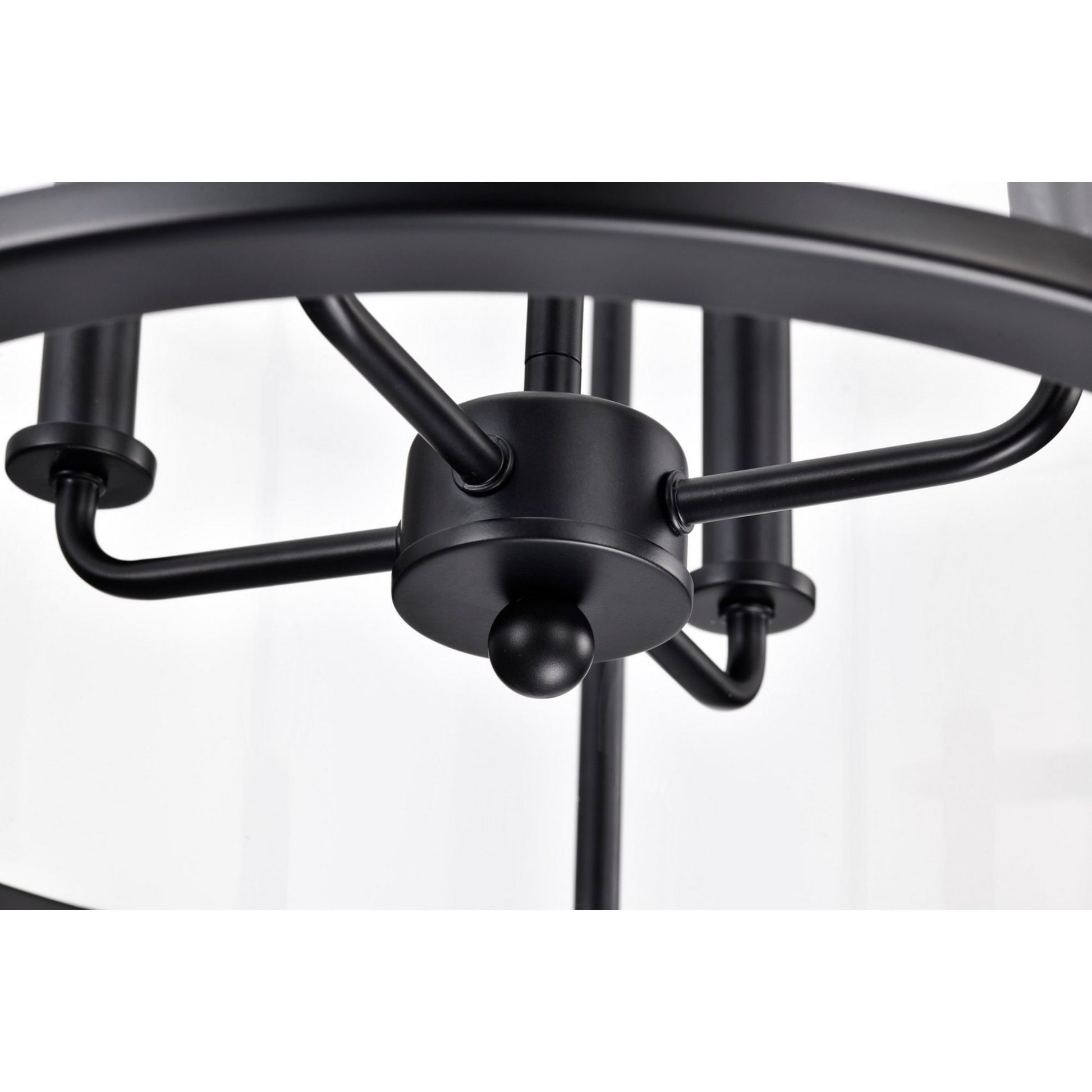 Yorktown 16" 4 lights Pendant, Matte Black Finish - Bees Lighting