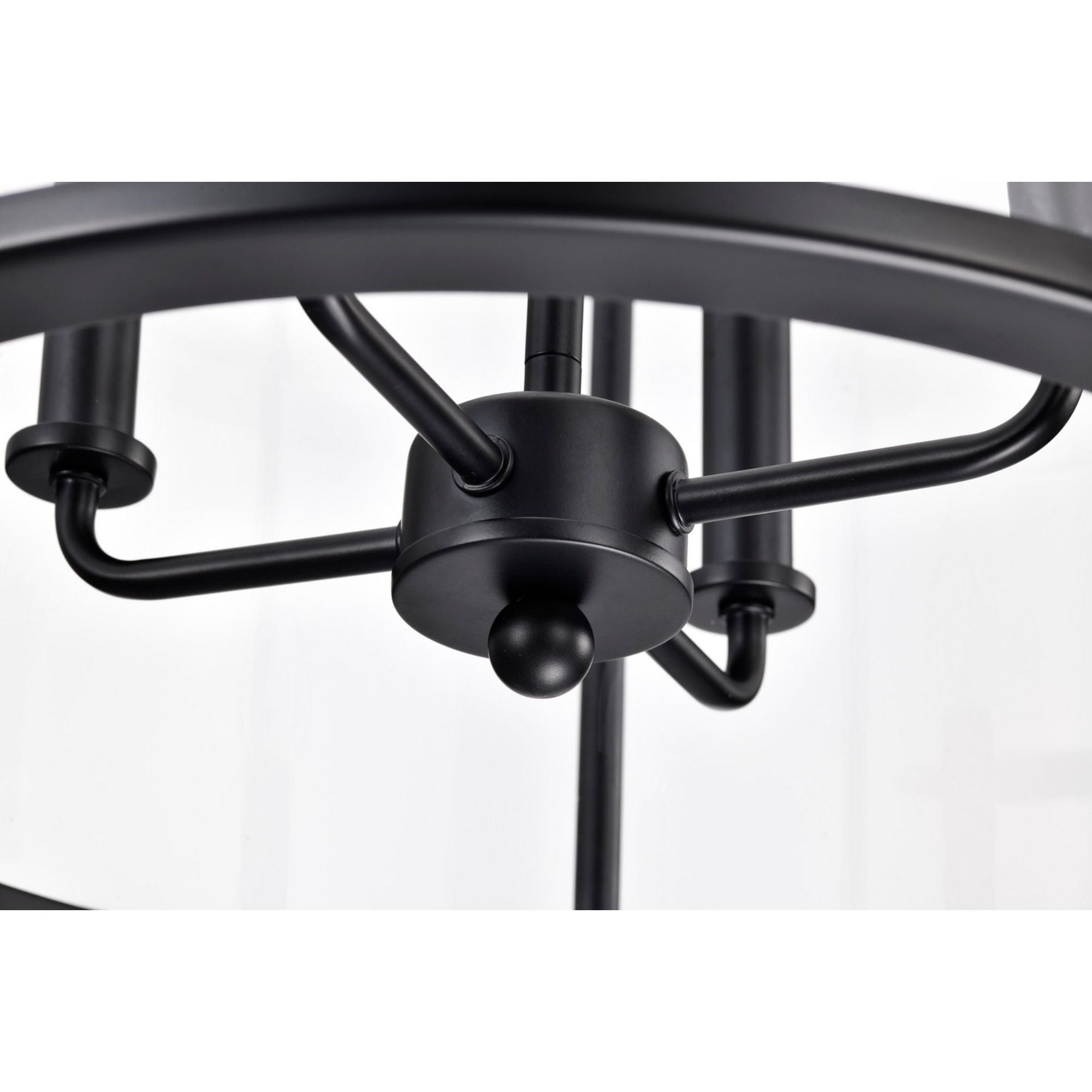 Yorktown 16" 4 lights Pendant, Matte Black Finish - Bees Lighting