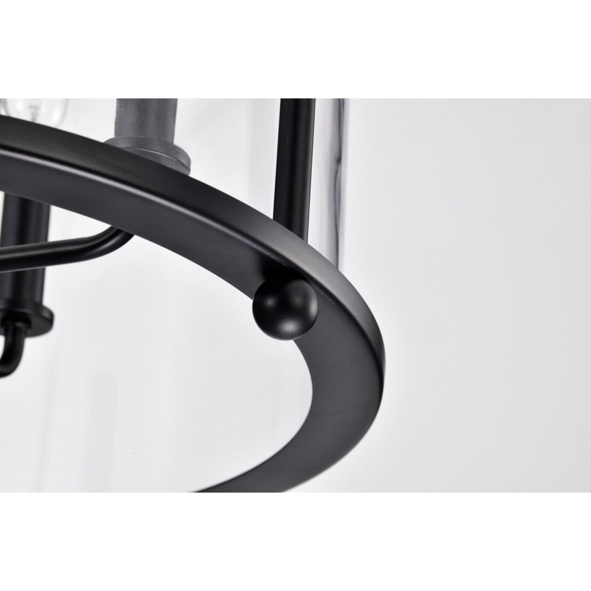 Yorktown 16" 4 lights Pendant, Matte Black Finish - Bees Lighting