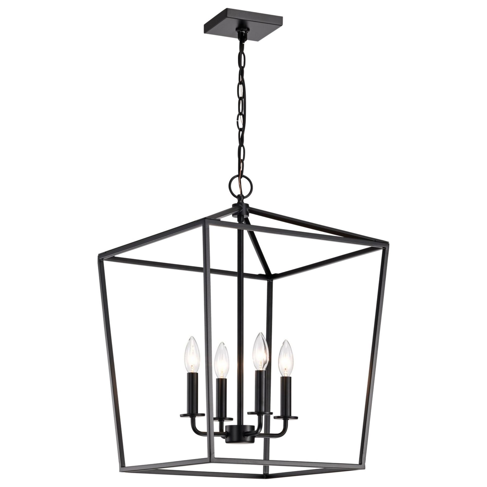 Emma 17" 4 lights Pendant, Dark Bronze Finish - Bees Lighting