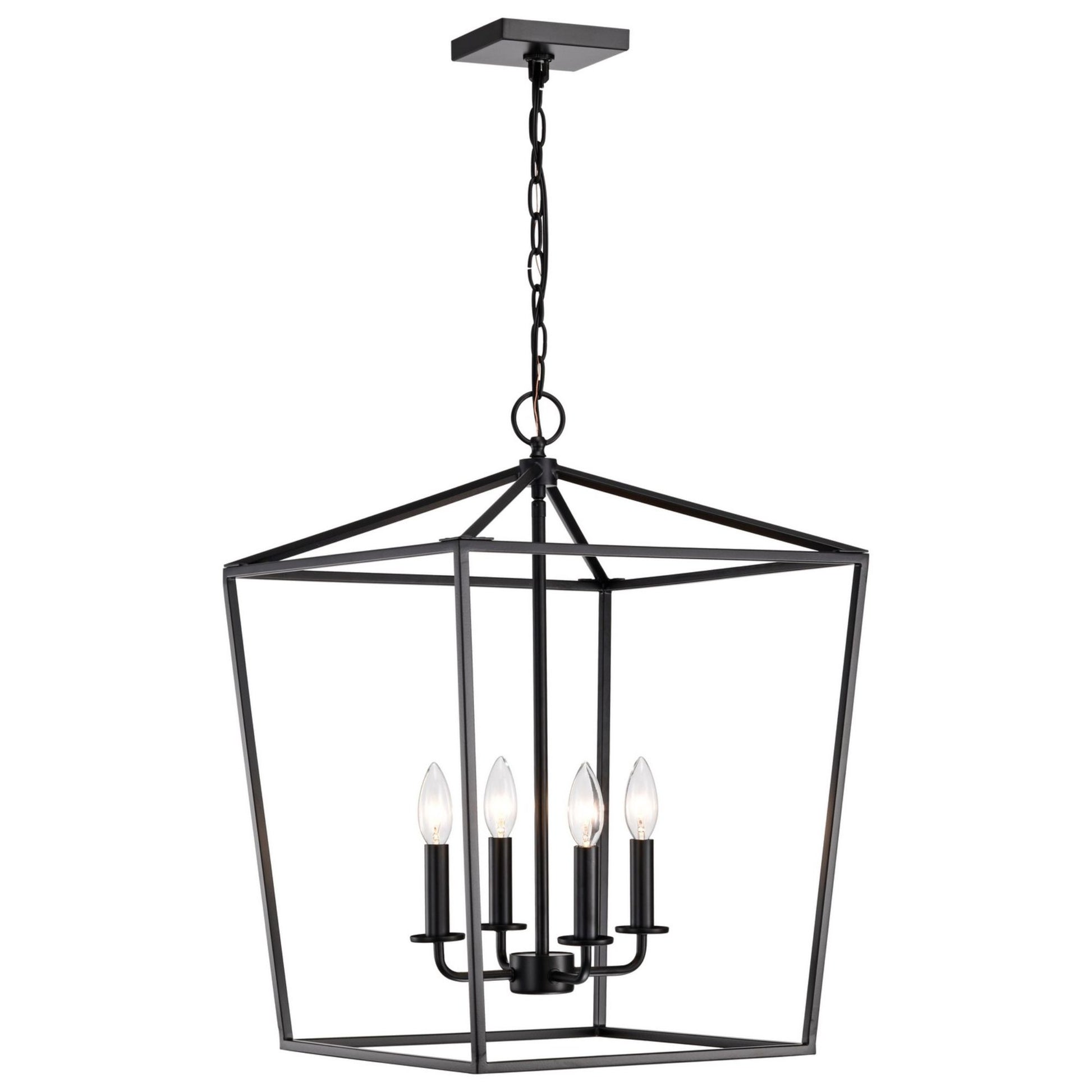 Emma 17" 4 lights Pendant, Dark Bronze Finish - Bees Lighting