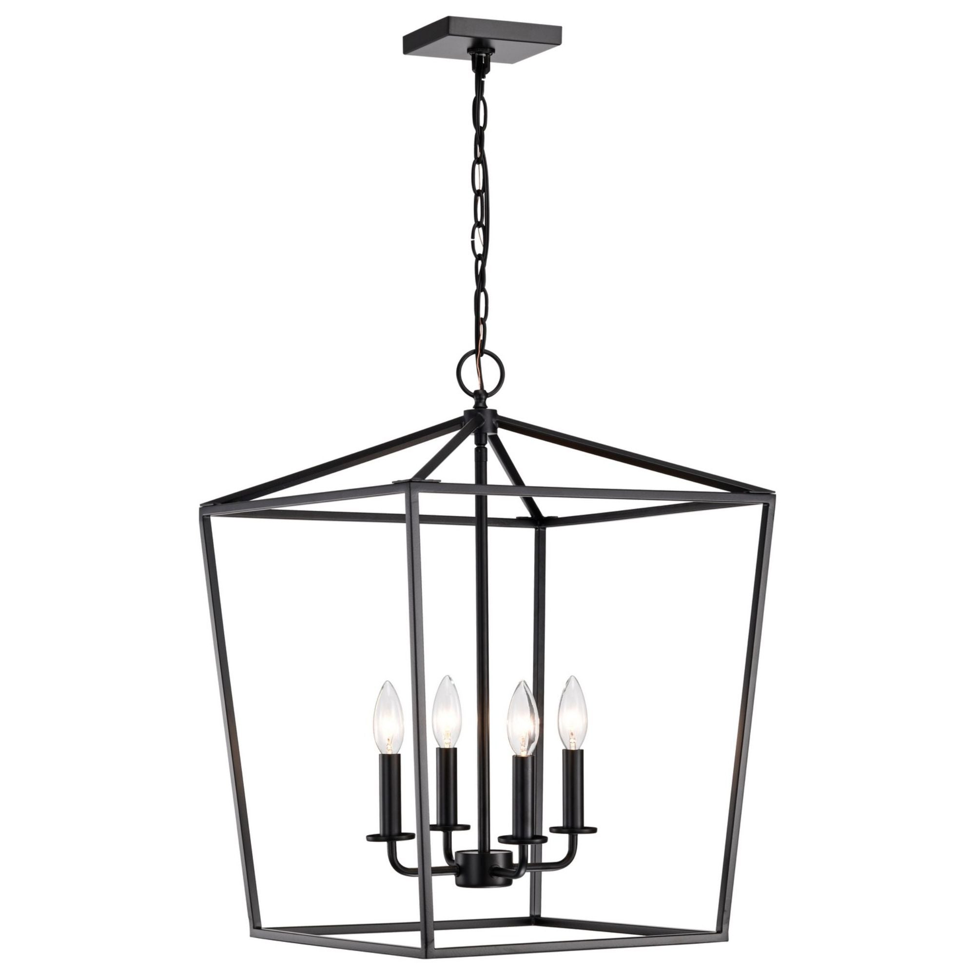 Emma 17" 4 lights Pendant, Dark Bronze Finish - Bees Lighting